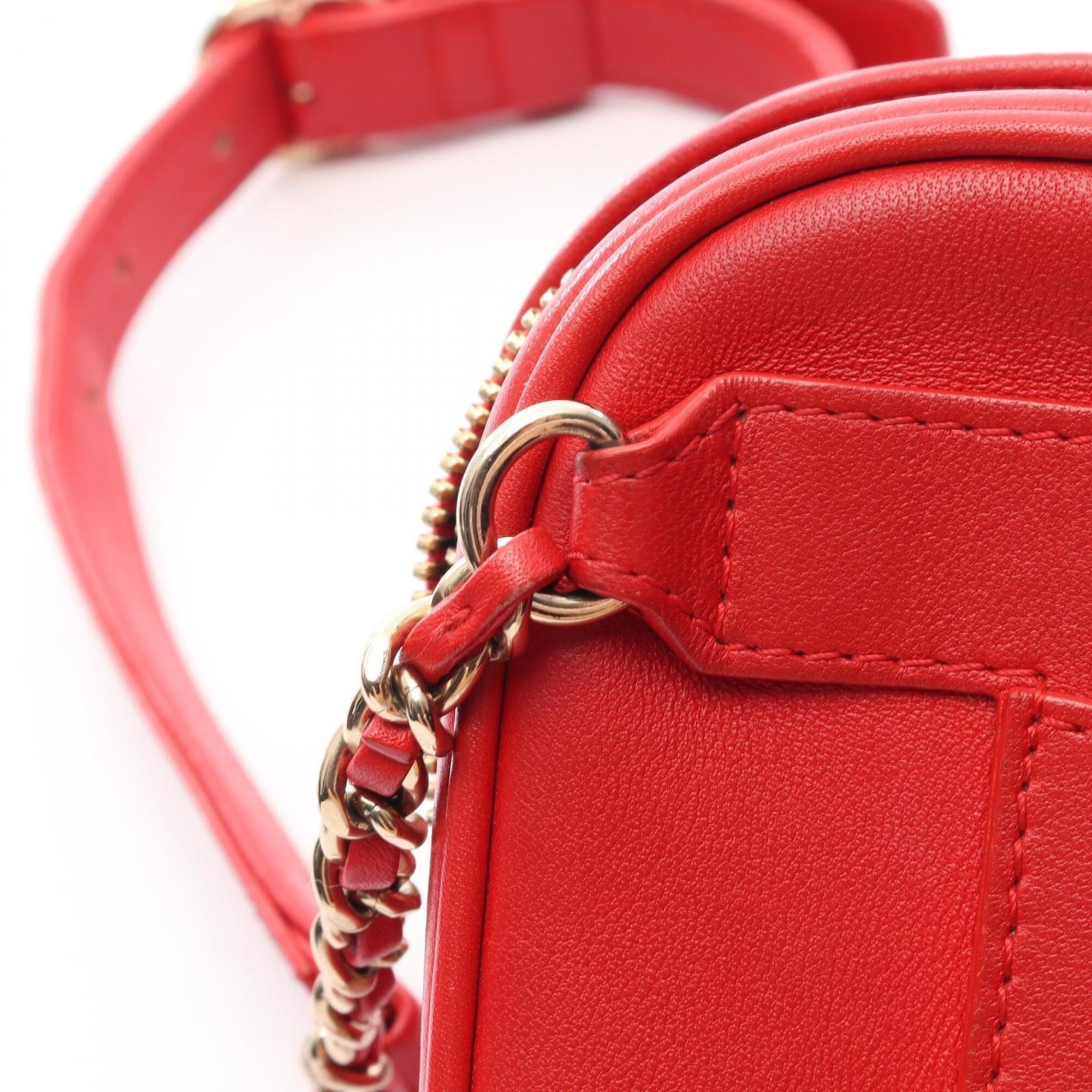 Chanel Red Color Leather Fanny Pack (Pre-Owned)