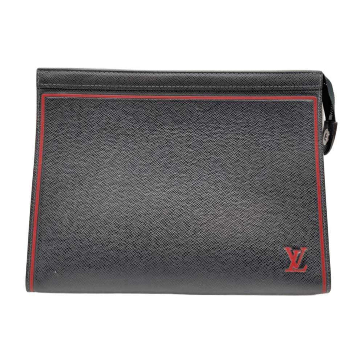 Louis Vuitton Taiga Navy Taiga Leather Clutch Bag (Pre-Owned)