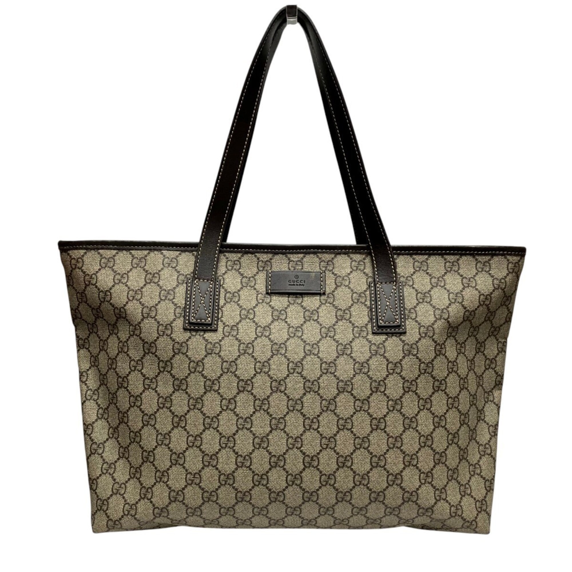 Gucci Beige Gg Supreme Tote Bag (Pre-Owned)