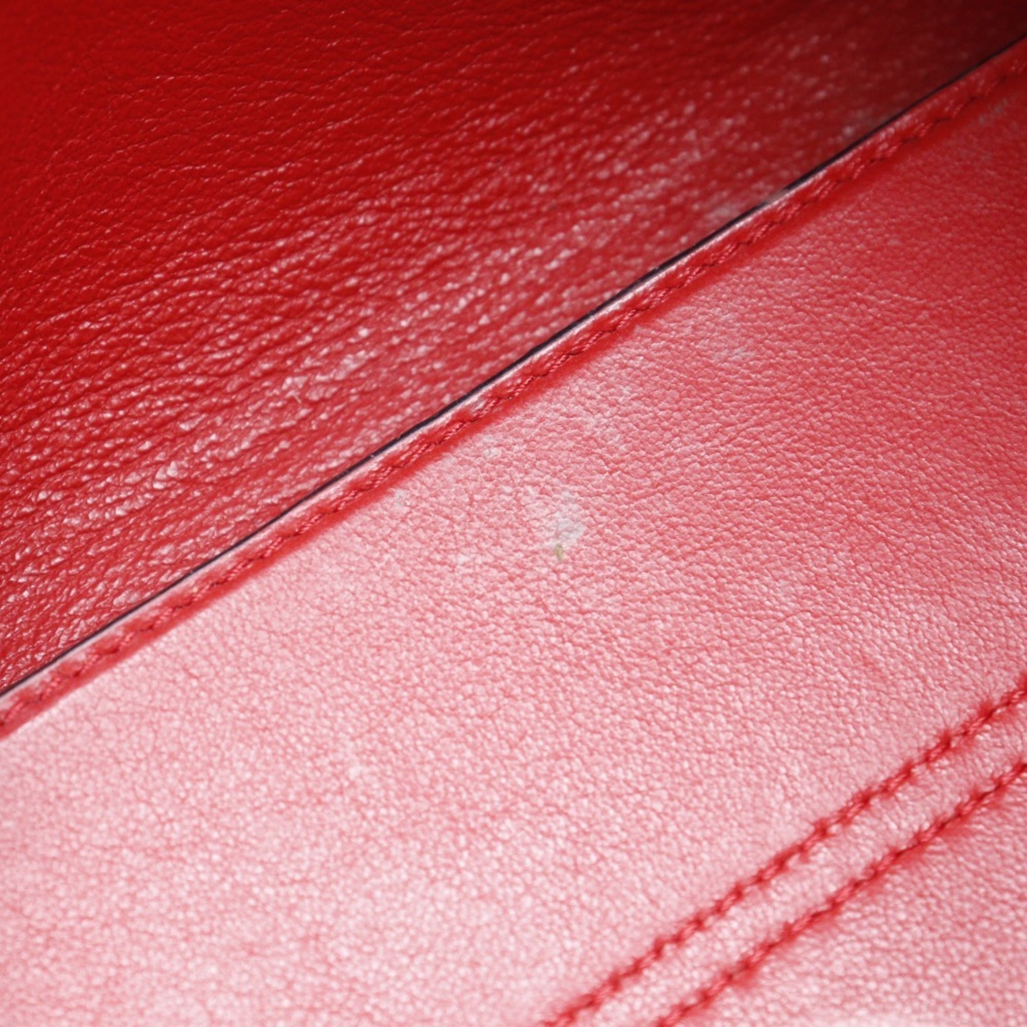 Loewe Avenue Red Color Leather Shoulder Bag (Pre-Owned)