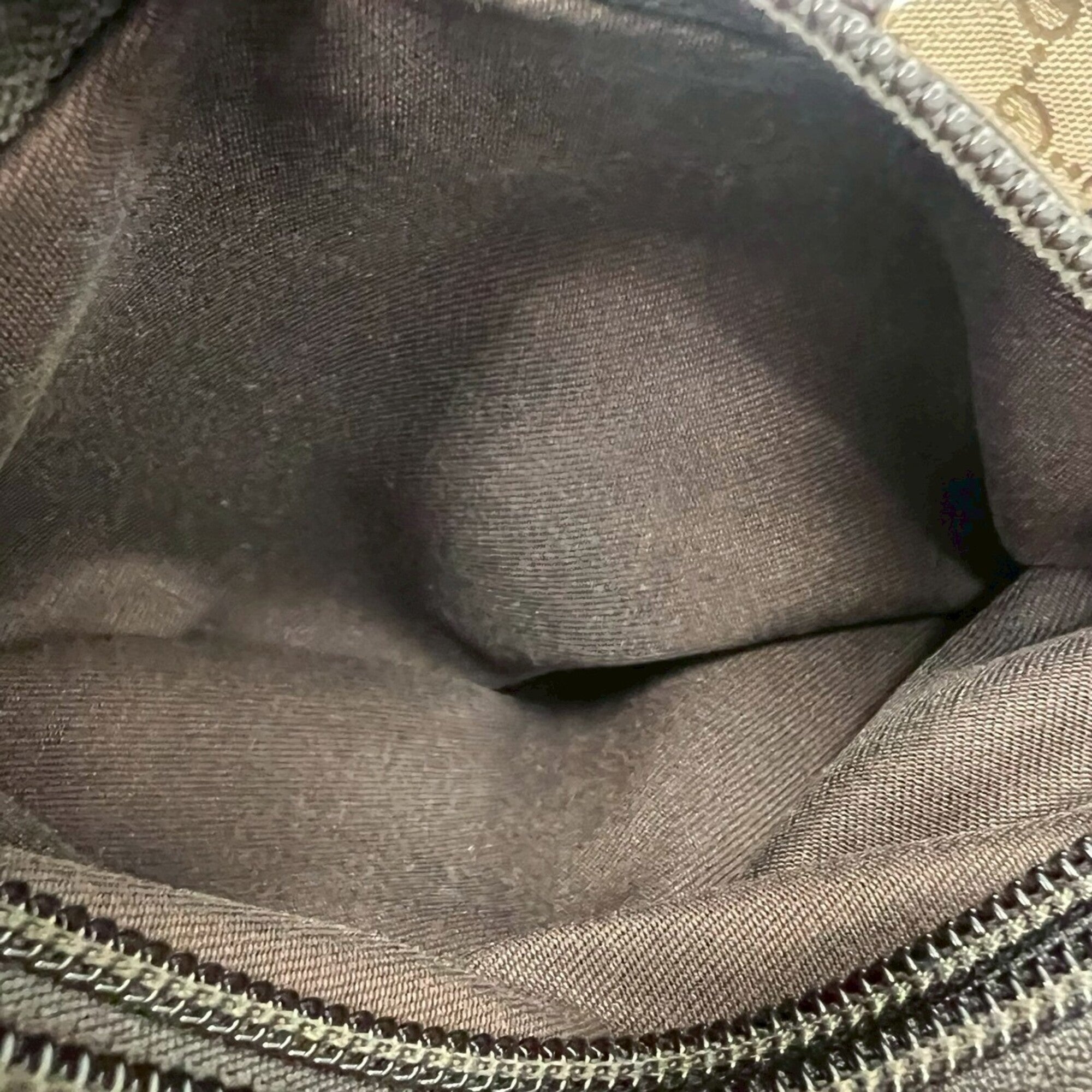 Gucci Brown Green Red Color Canvas Leather Handbag Tote Bag (Pre-Owned)