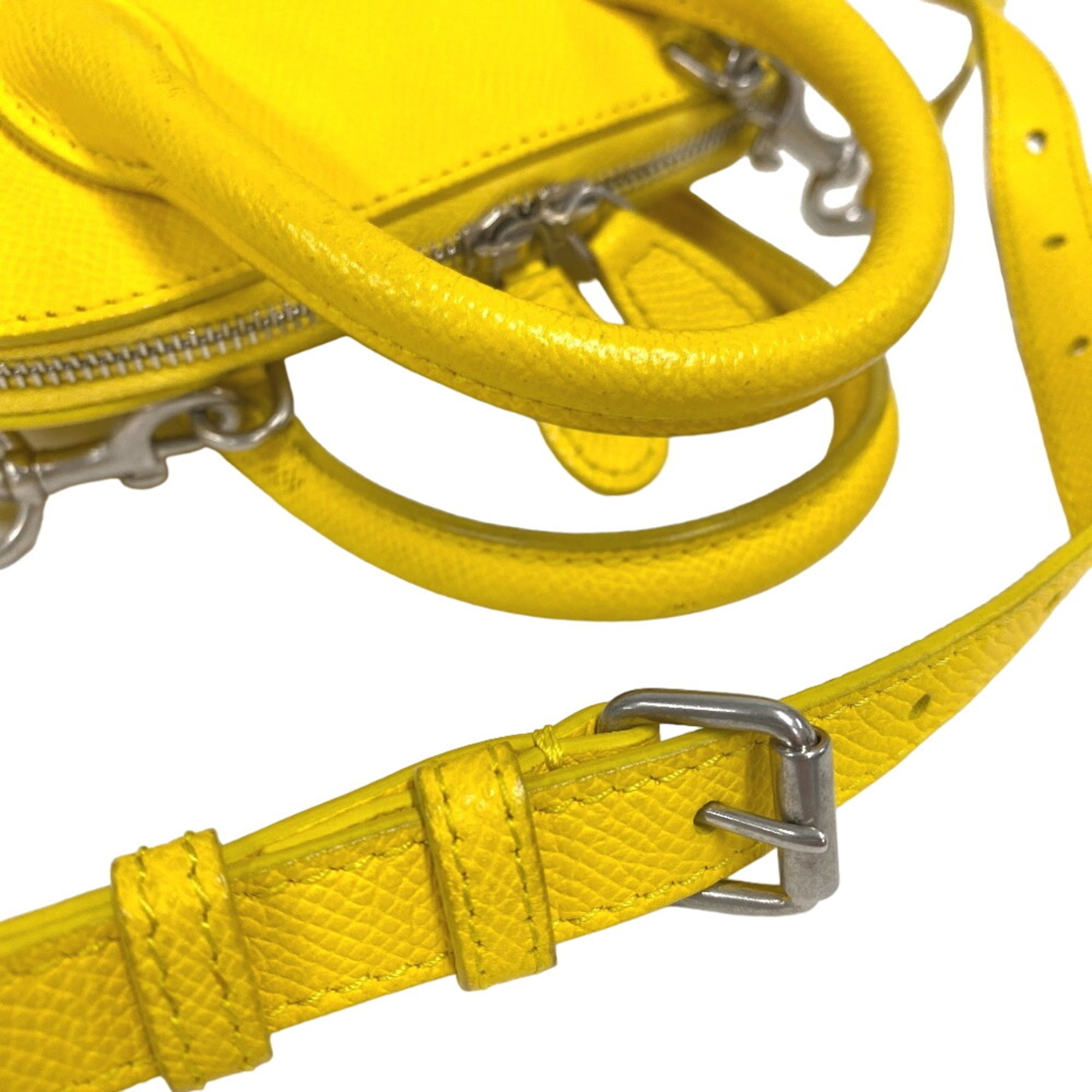 Balenciaga Yellow Leather Handbag Shoulder Bag (Pre-Owned)