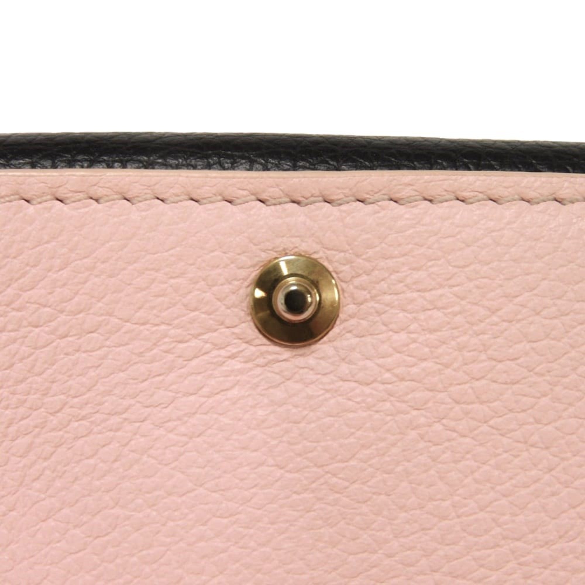 Louis Vuitton Noir Rose Tricolor Leather Wallet (Tri-Fold) (Pre-Owned)