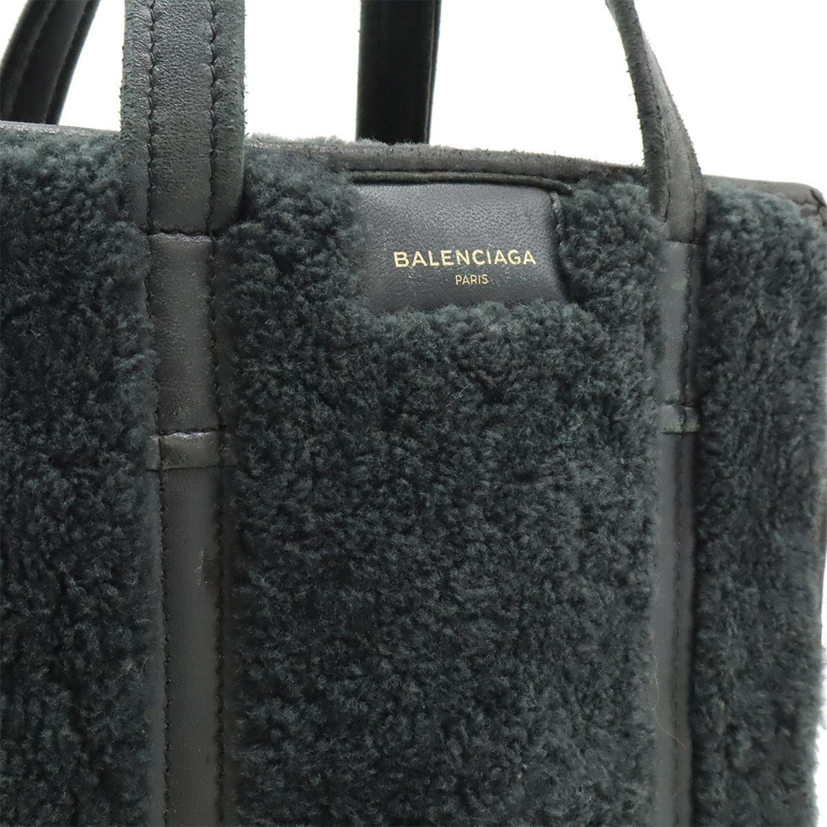 Balenciaga Black Leather Handbag Shoulder Bag (Pre-Owned)