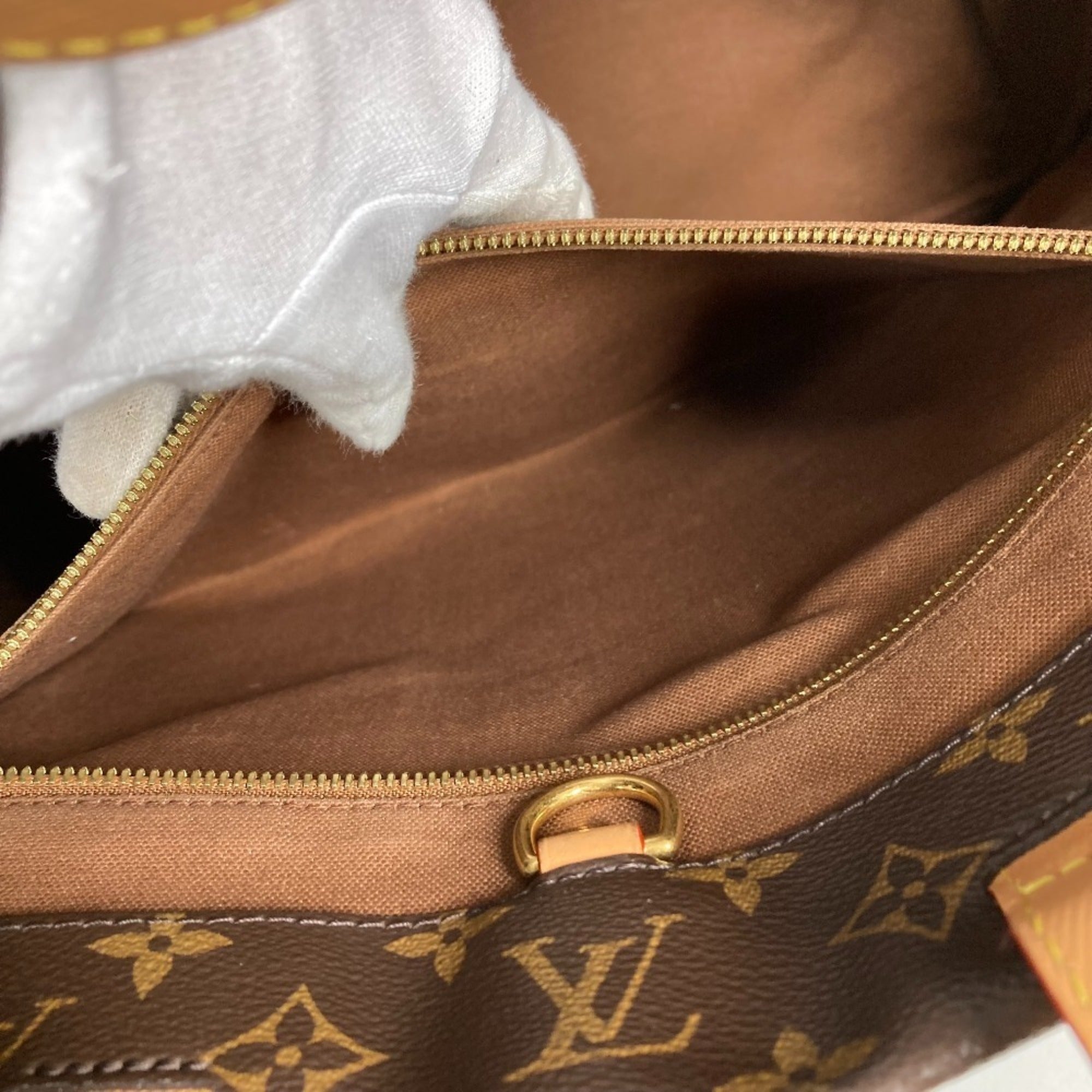 Louis Vuitton Brown Monogram Damier Canvas Handbag Shoulder Bag Tote Bag (Pre-Owned)
