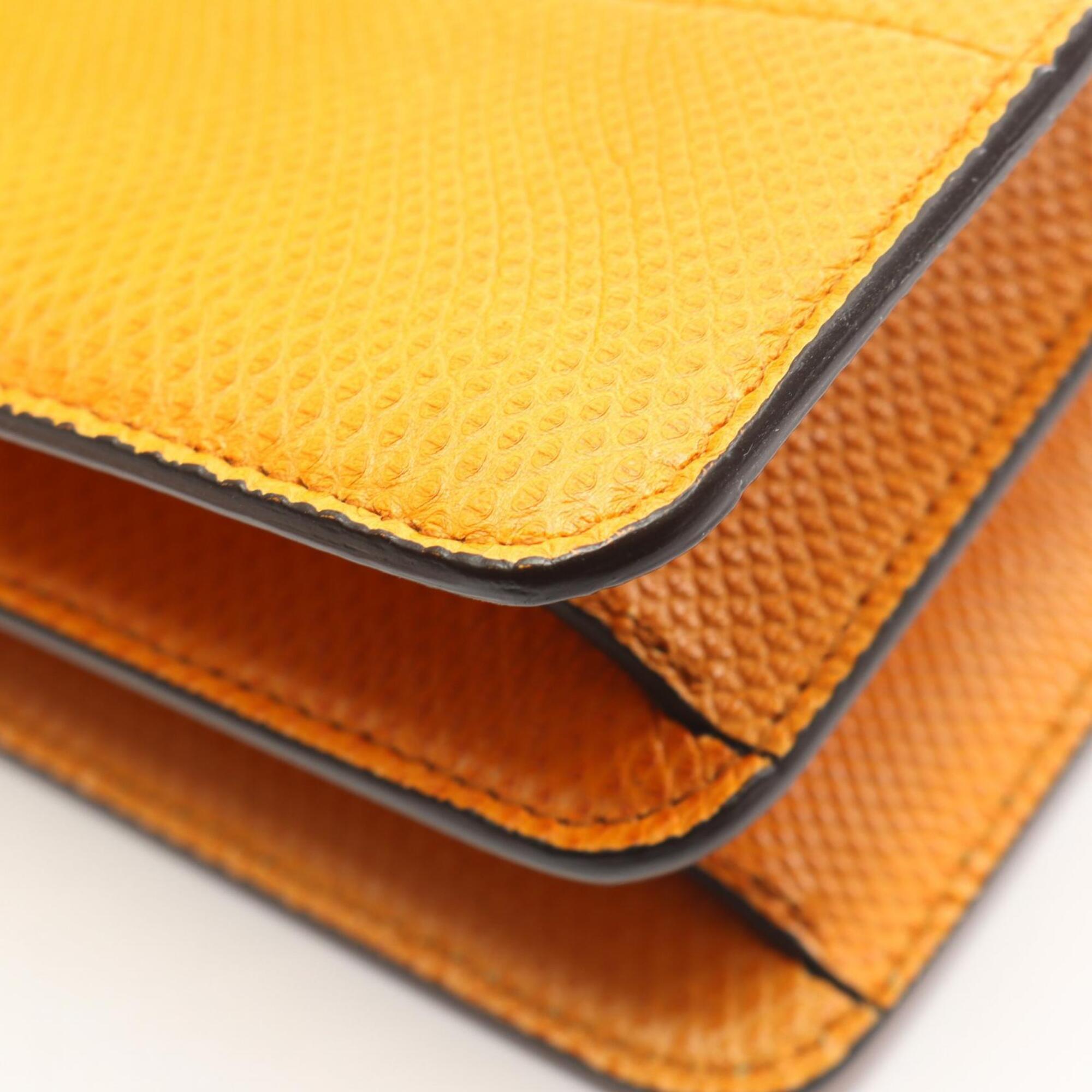 Salvatore Ferragamo Orange Leather Shoulder Bag (Pre-Owned)