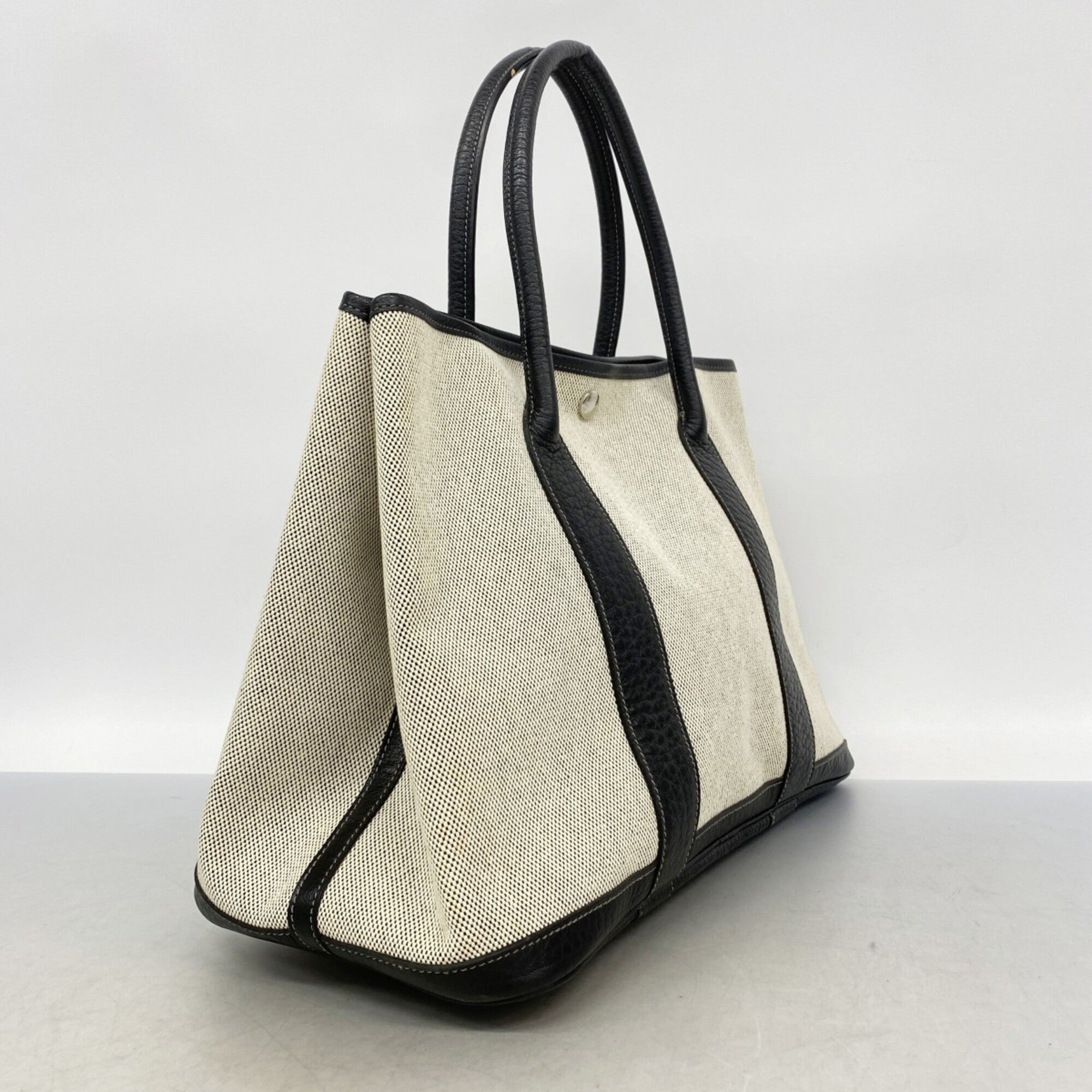 Hermes Black Toile H Tote Bag (Pre-Owned)