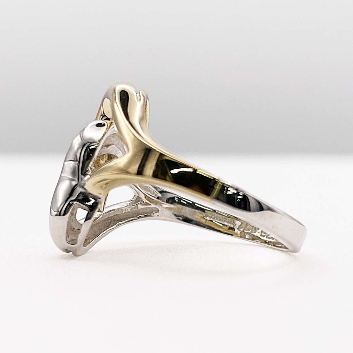 Tiffany Gold Silver Yellow Gold (18K) Silver 925 Band Ring (Pre-Owned)