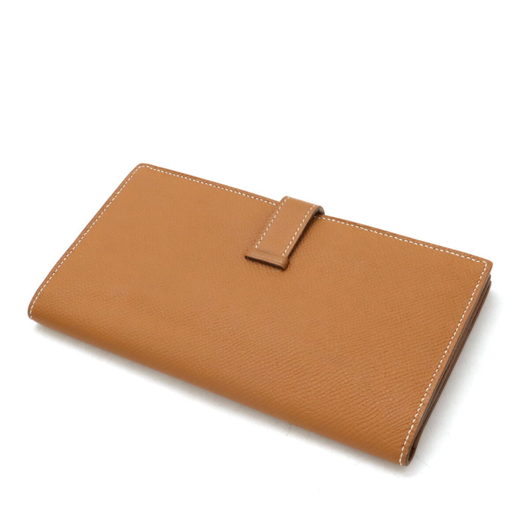 Hermes Camel Epsom Leather Long Wallet (Bi-Fold) (Pre-Owned)