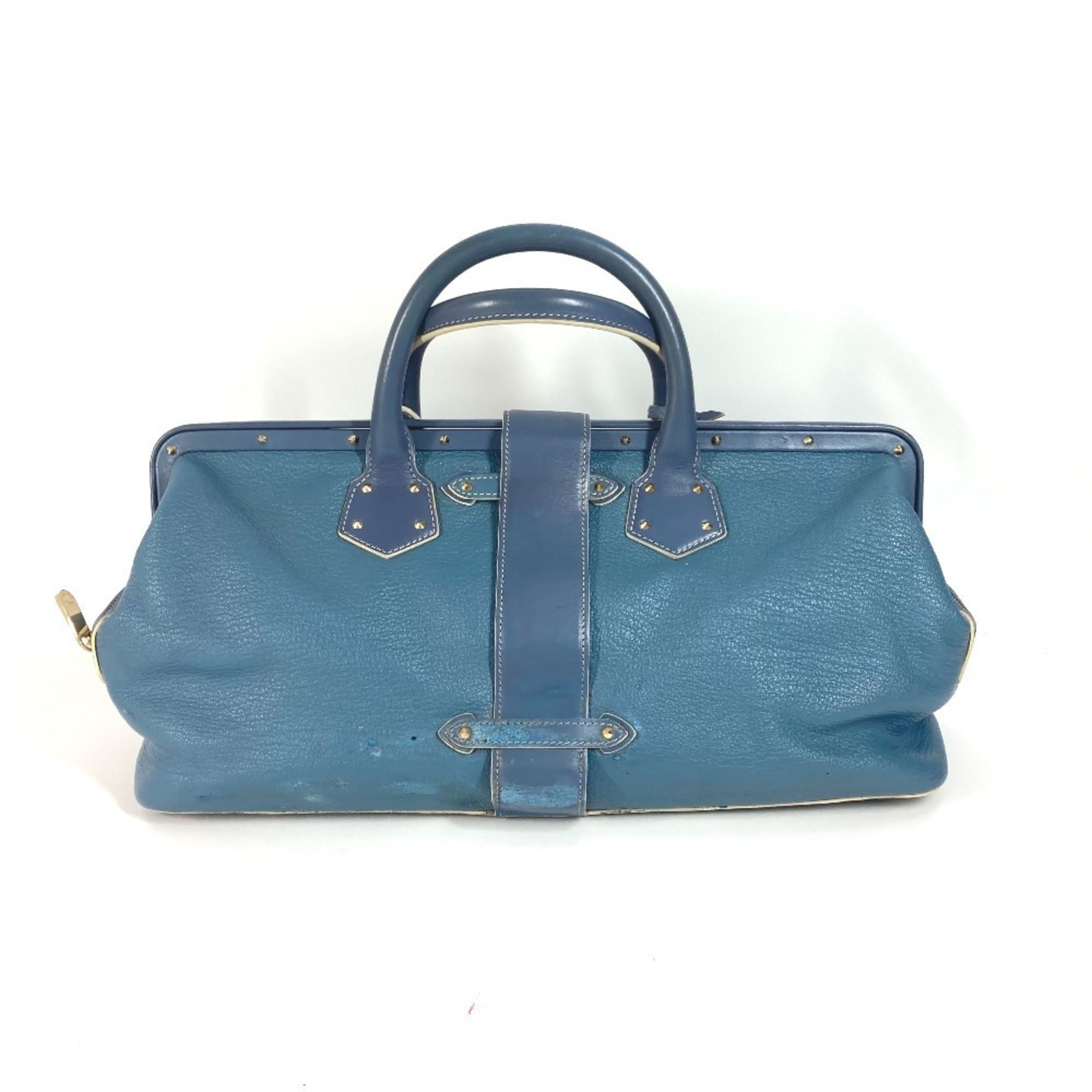 Louis Vuitton Suhali Blue Suhali Leather Handbag Tote Bag (Pre-Owned)