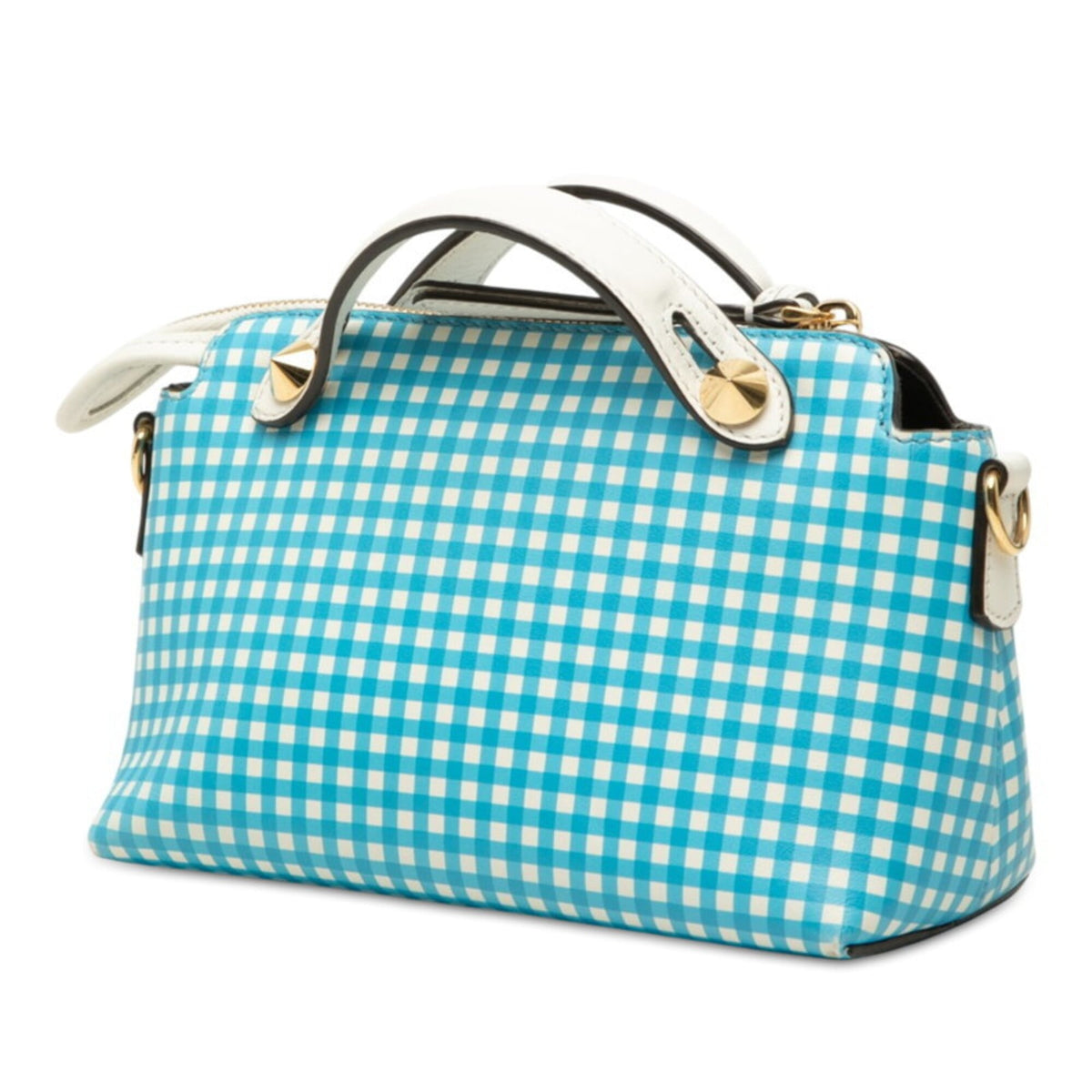 Fendi Blue White Pvc Leather Handbag Shoulder Bag (Pre-Owned)