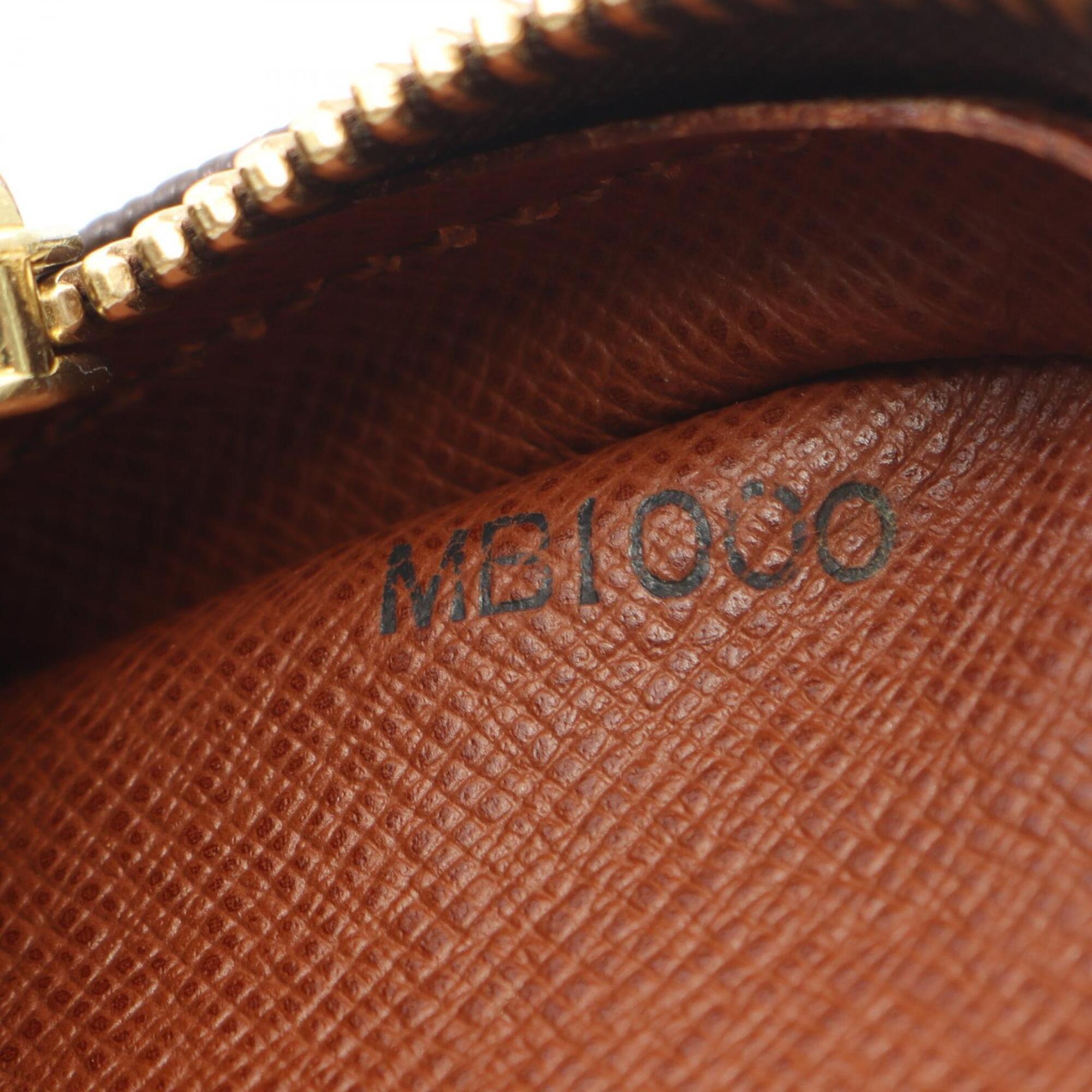 Louis Vuitton Brown Coated Canvas Leather Handbag Shoulder Bag (Pre-Owned)