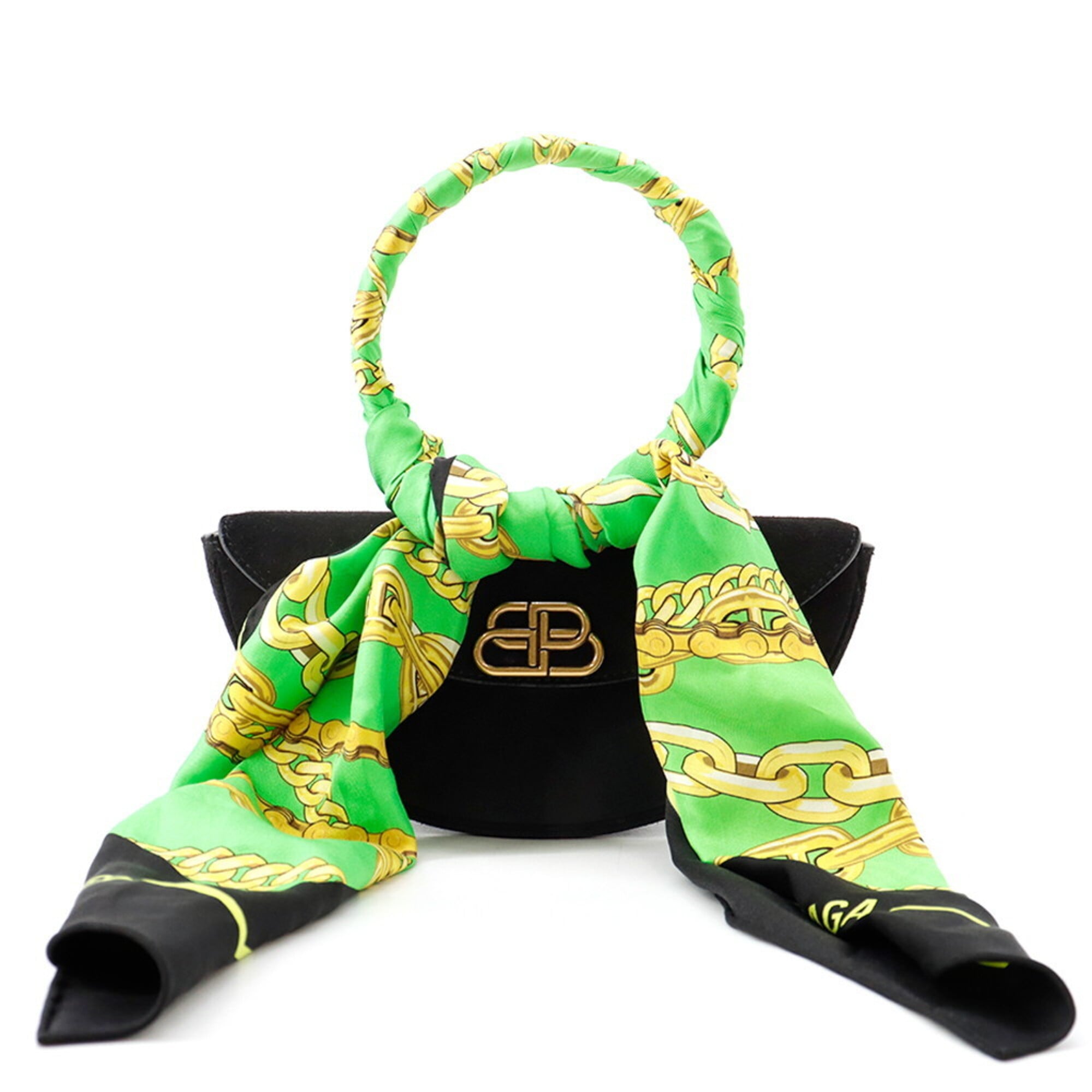 Balenciaga Black Green Suede Handbag (Pre-Owned)