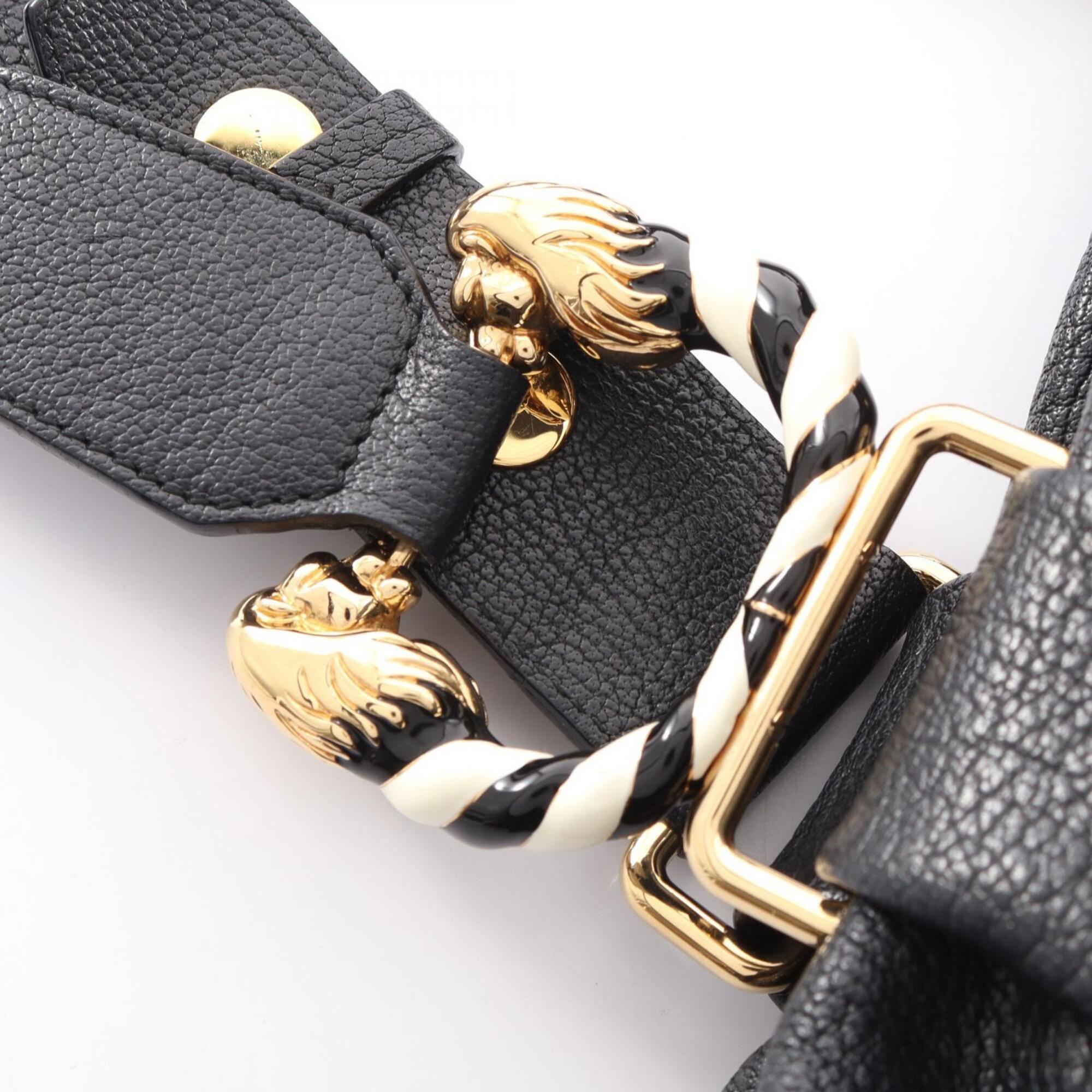 Bvlgari Black Leather Handbag Tote Bag (Pre-Owned)