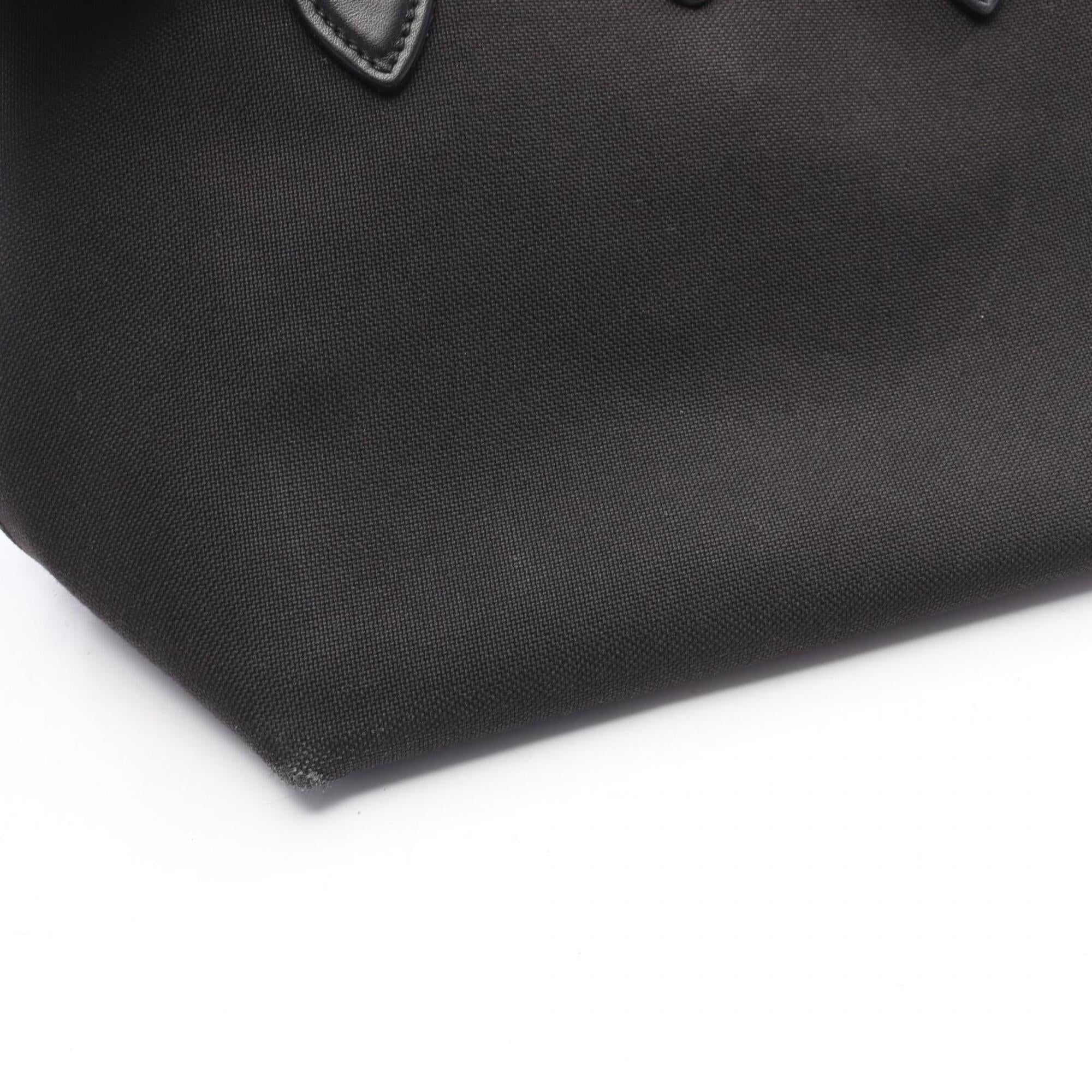 Prada Black Canvas Leather Handbag (Pre-Owned)