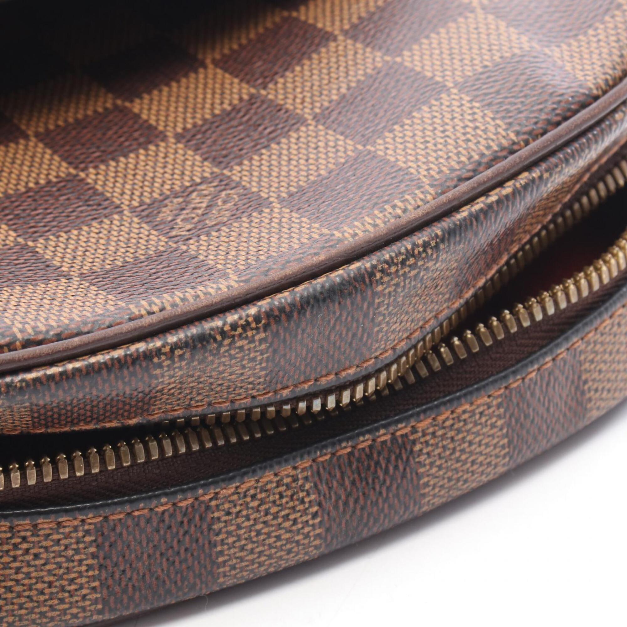 Louis Vuitton Brown Coated Canvas Pvc Damier Canvas Leather Handbag Shoulder Bag (Pre-Owned)