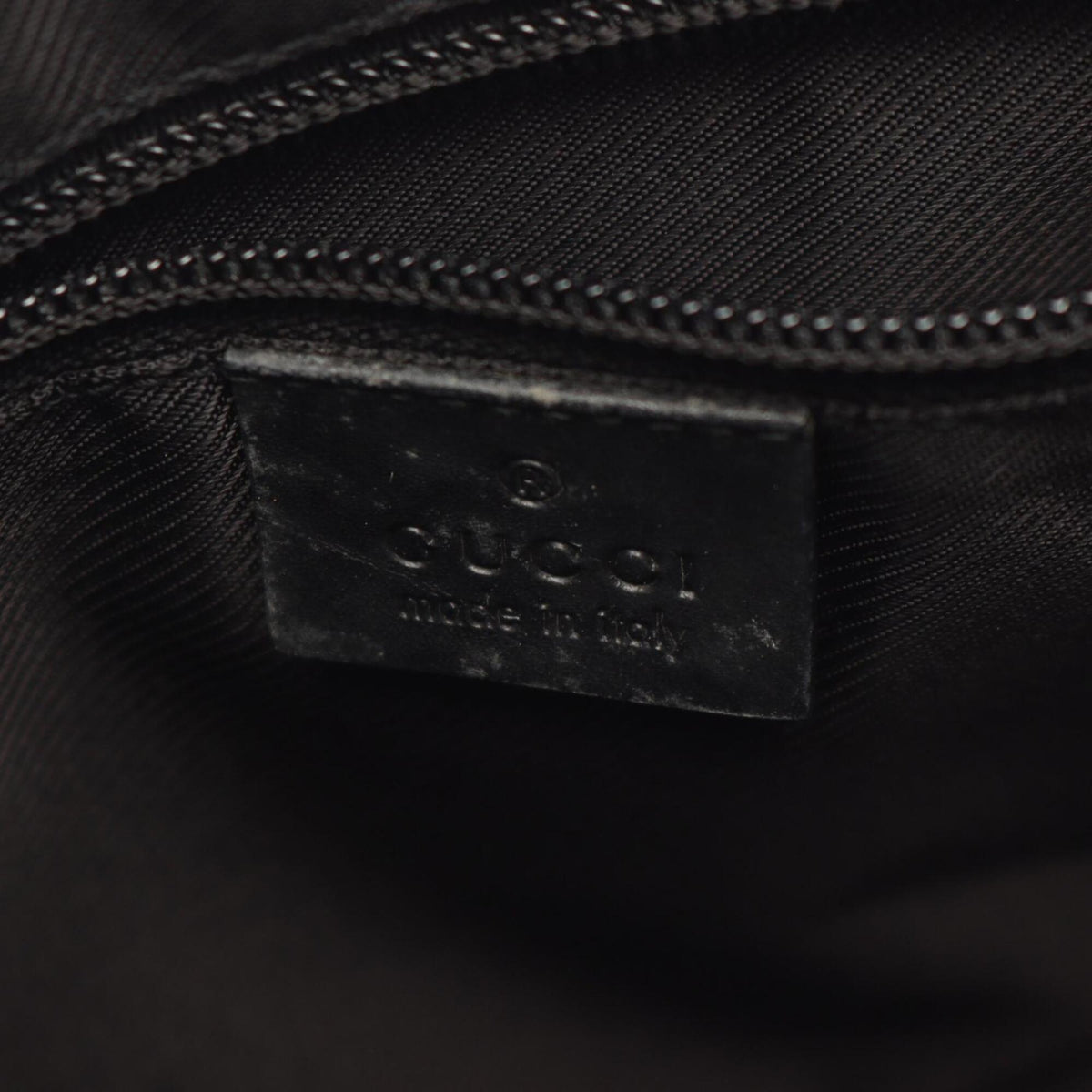 Gucci Black Canvas Leather Handbag Shoulder Bag (Pre-Owned)