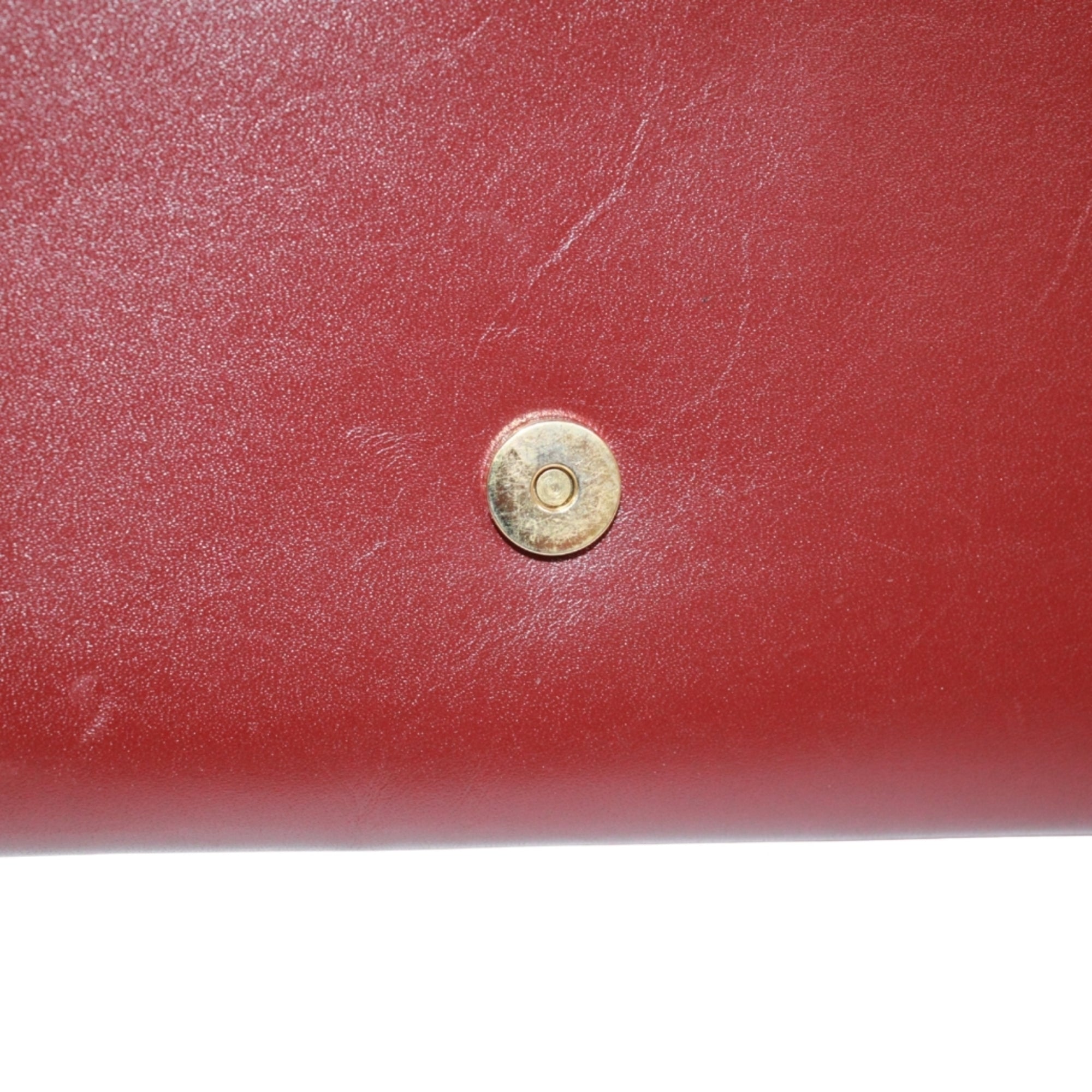 Cartier Bordeaux Leather Clutch Bag (Pre-Owned)
