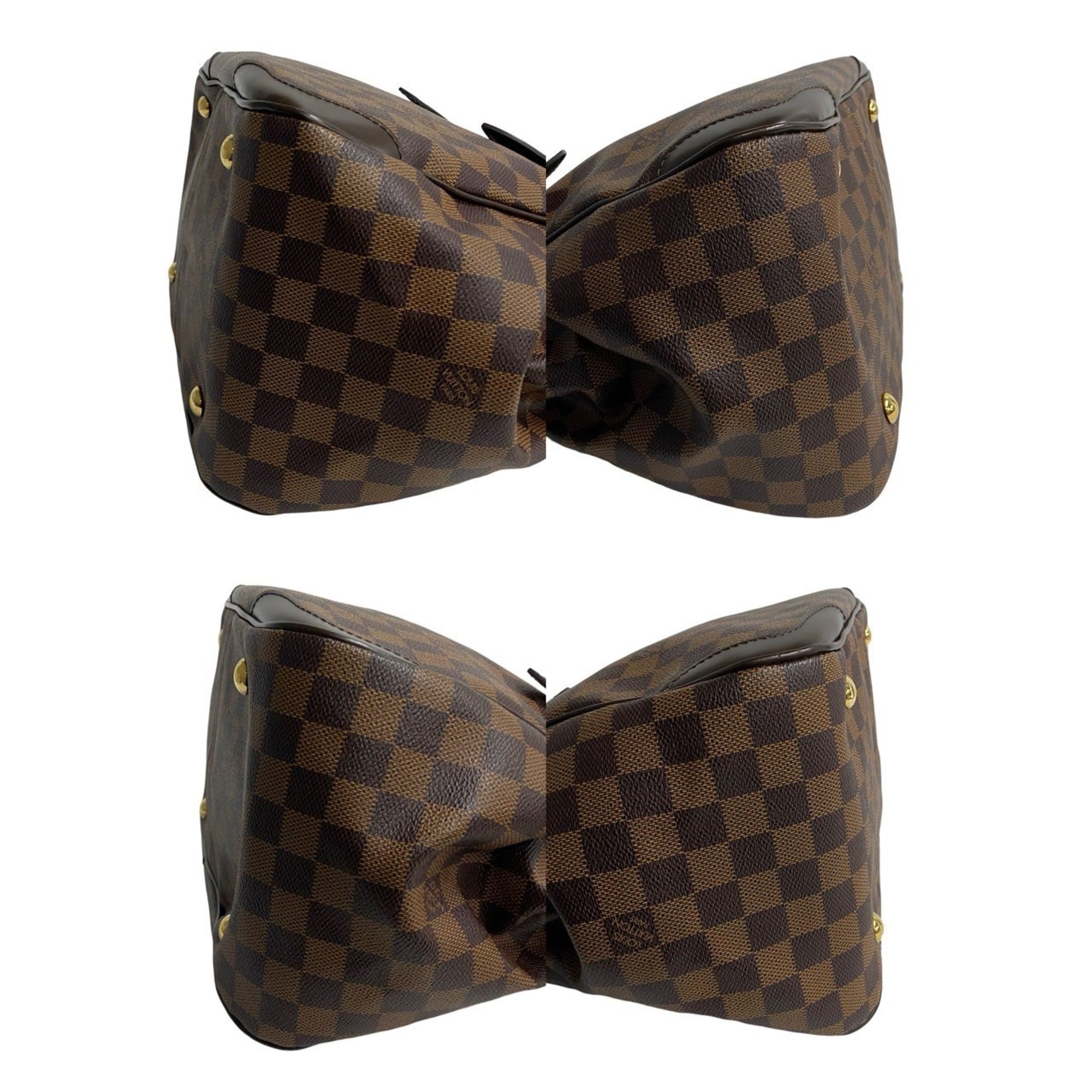 Louis Vuitton Brown Leather Pvc Handbag Tote Bag (Pre-Owned)