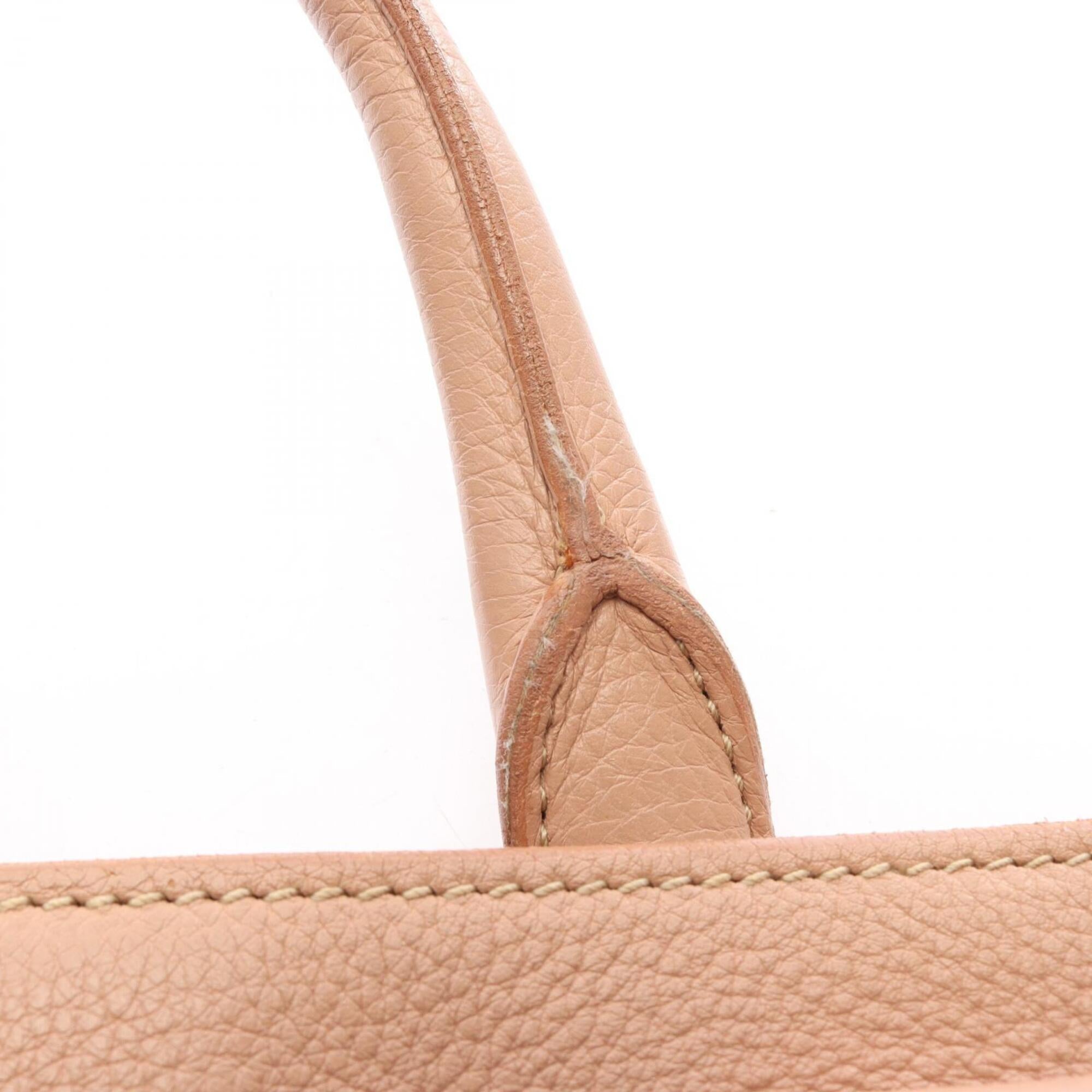 Prada Pink Leather Handbag Tote Bag (Pre-Owned)