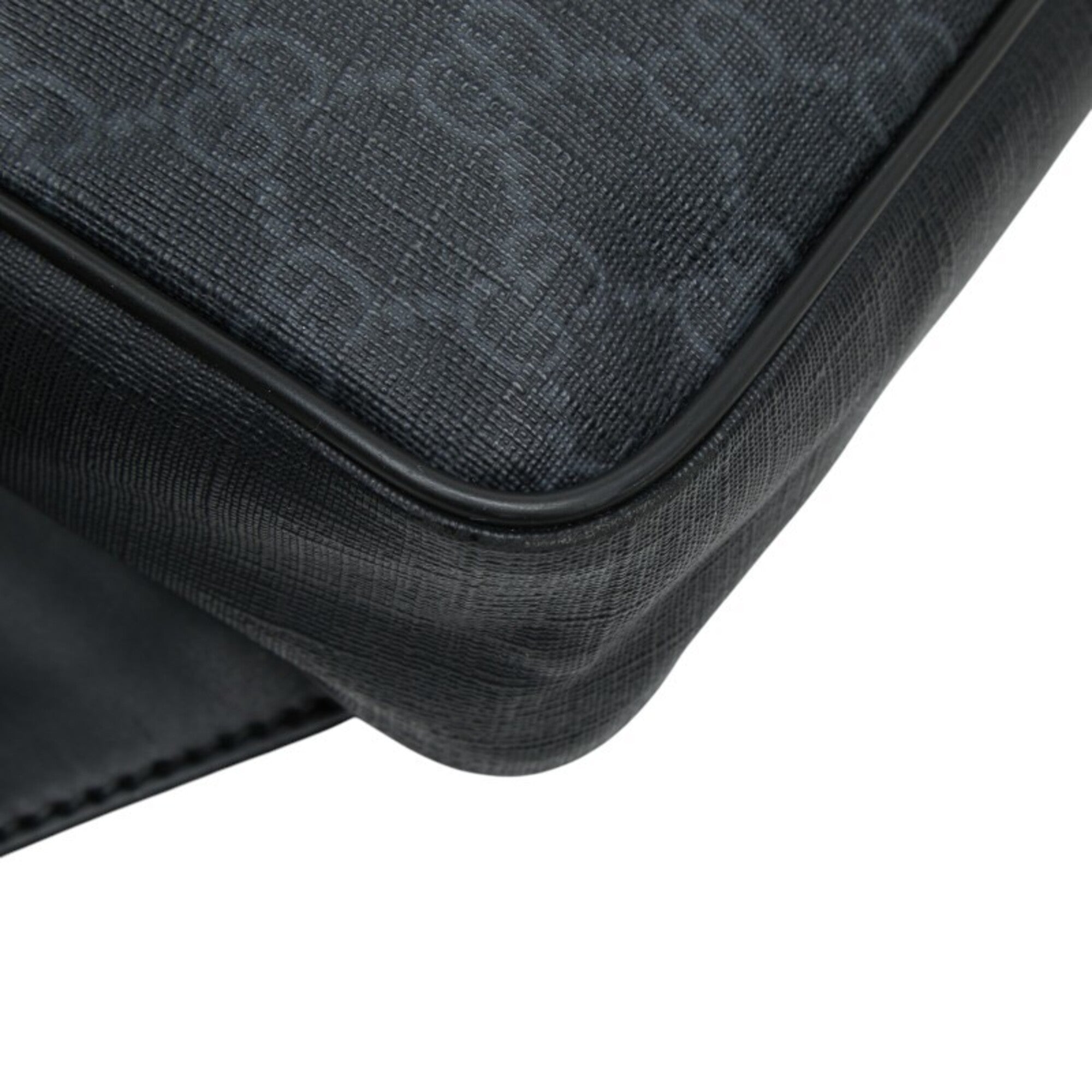 Gucci Black Gray Pvc Leather Fanny Pack (Pre-Owned)