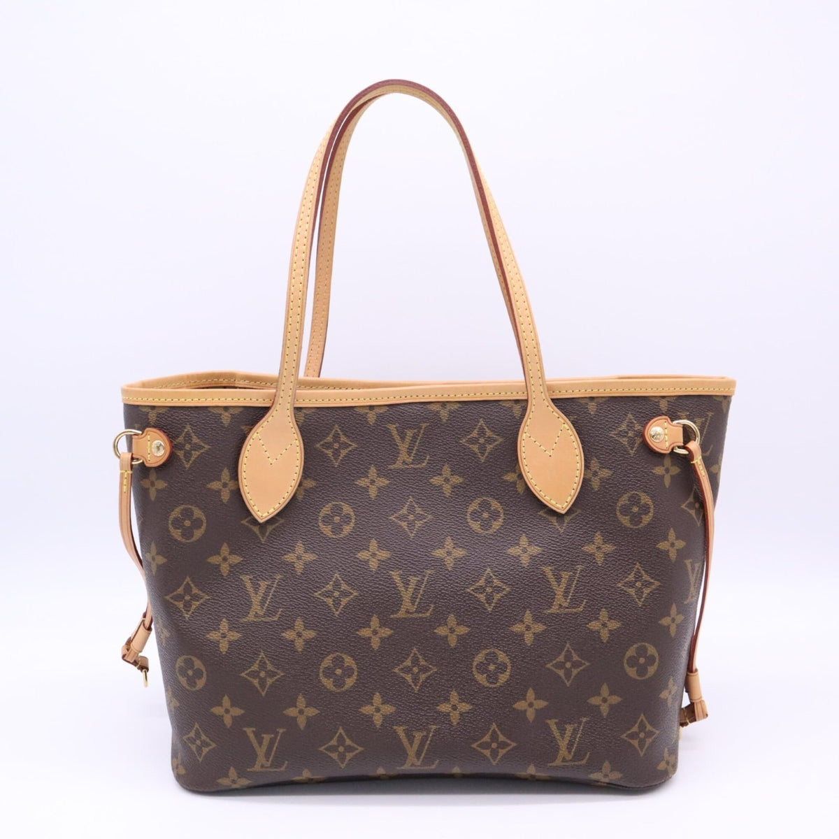 Louis Vuitton Monogram Beige Brown Coated Canvas Leather Handbag (Pre-Owned)
