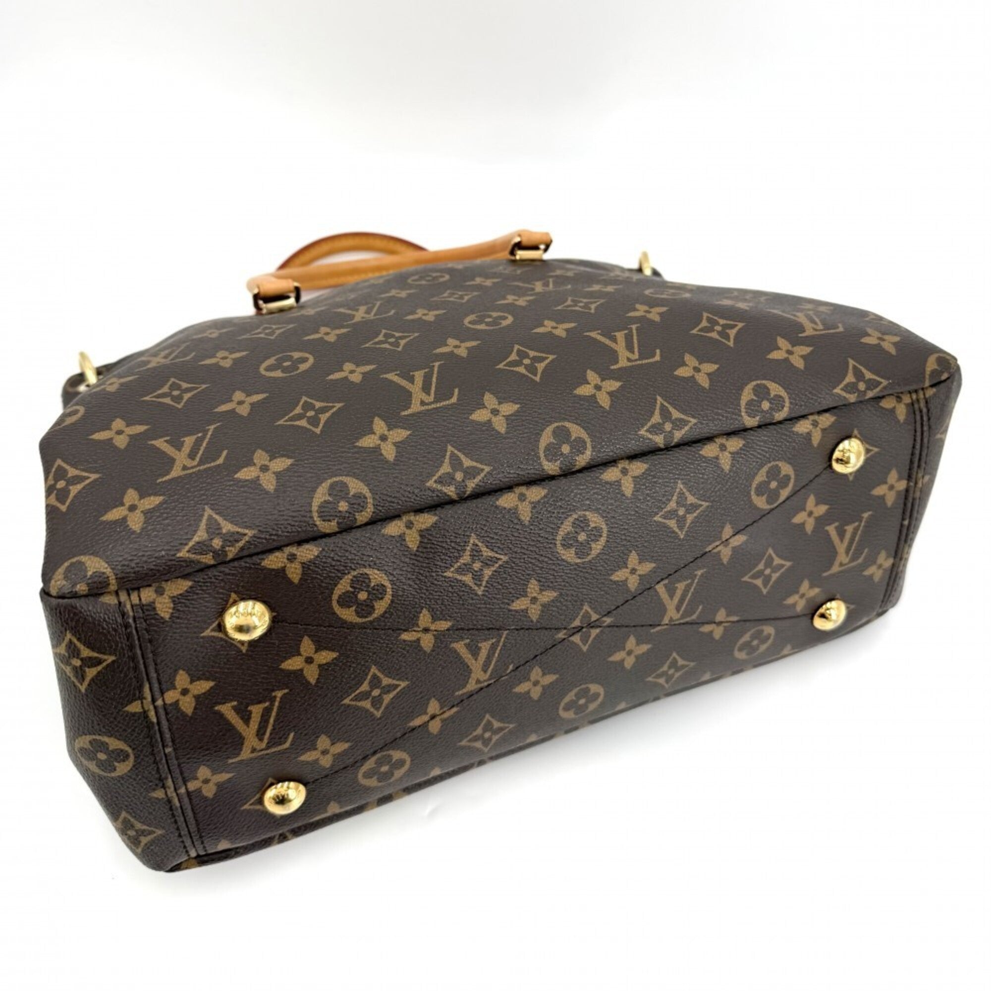 Louis Vuitton Brown Red Color Monogram Handbag Shoulder Bag (Pre-Owned)
