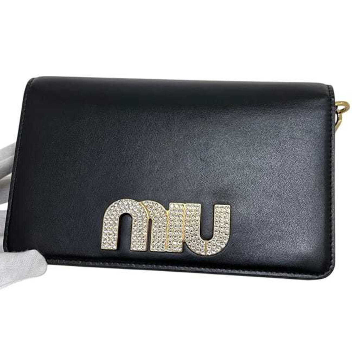 Miu Miu Black Leather Shoulder Bag (Pre-Owned)