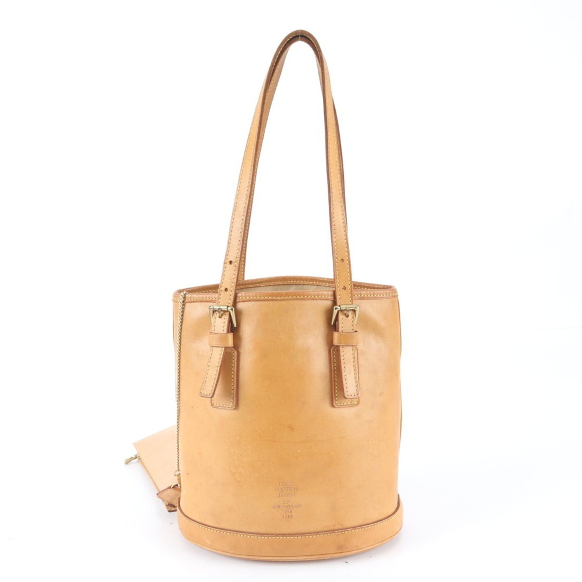 Louis Vuitton Natural Leather Handbag Pouch Shoulder Bag Tote Bag (Pre-Owned)