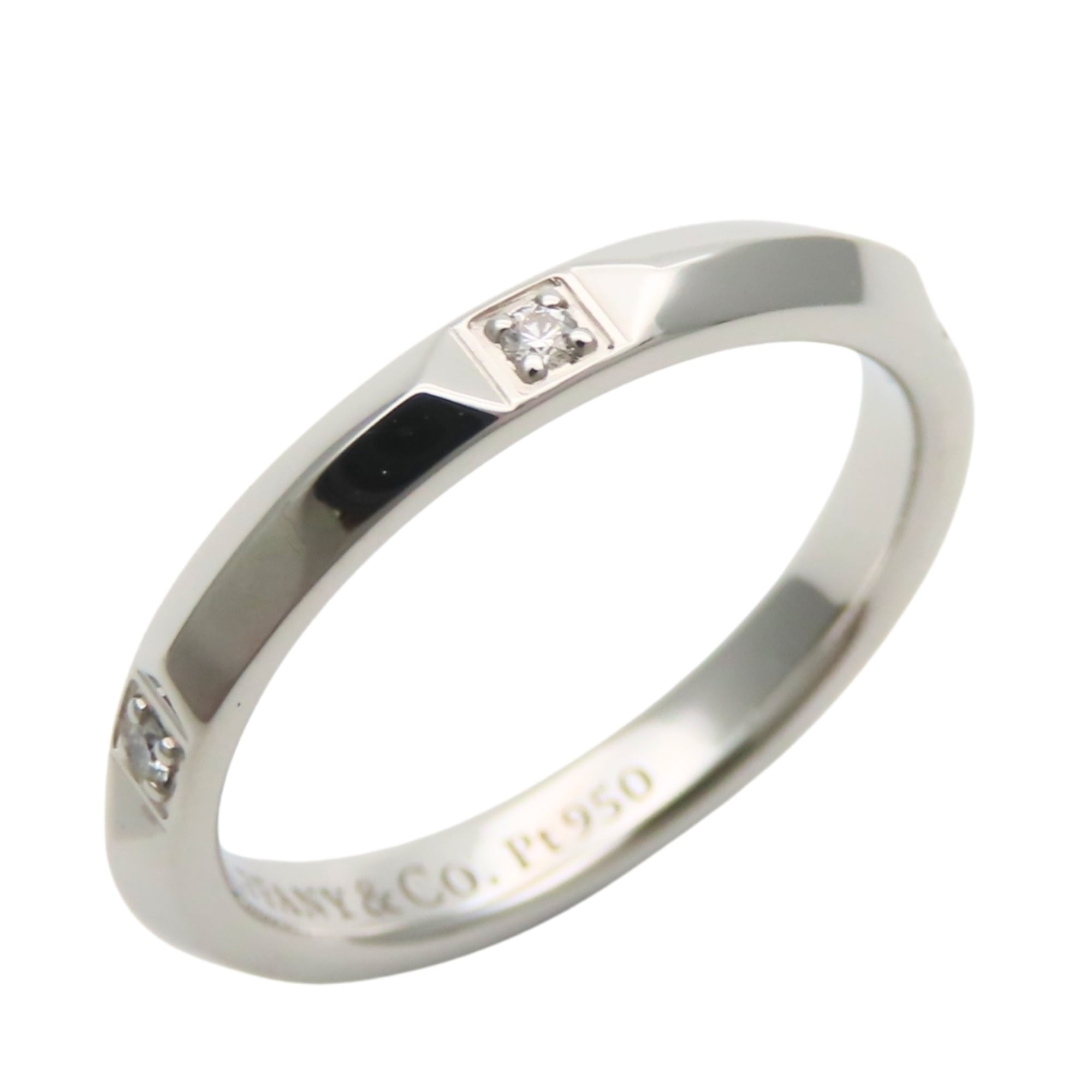 Tiffany Platinum Platinum 950 Band Ring (Pre-Owned)