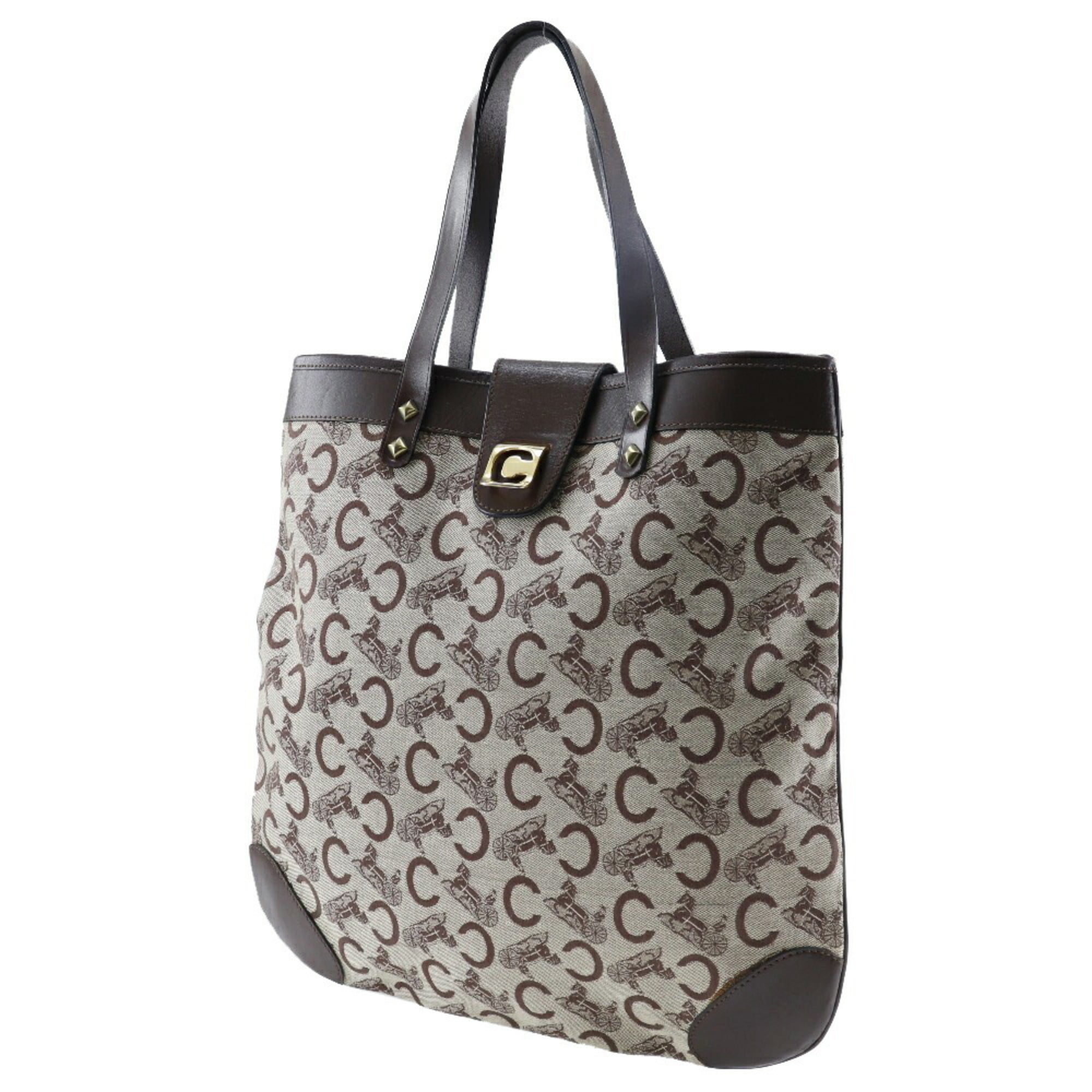 Celine Macadam Brown Canvas Tote Bag (Pre-Owned)