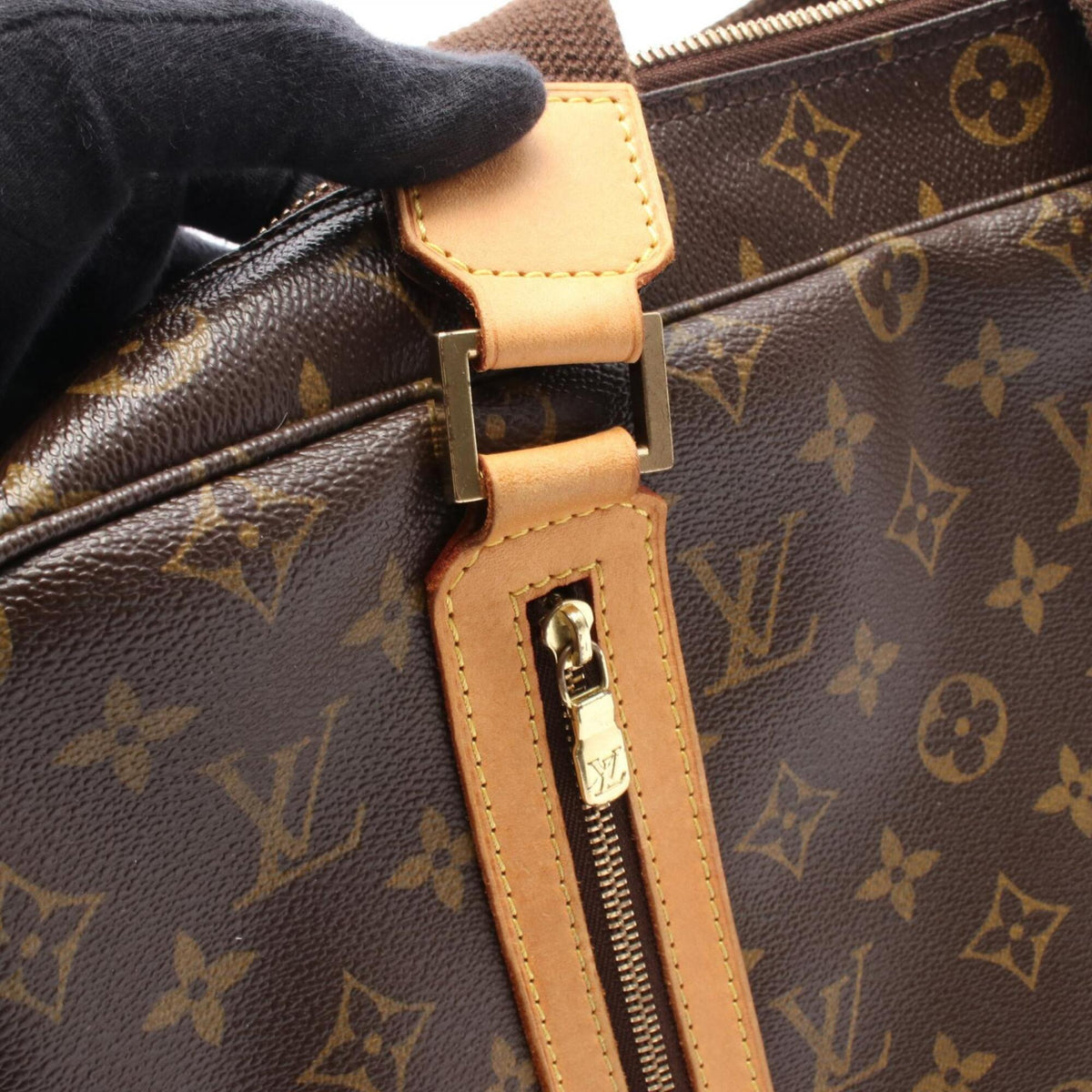 Louis Vuitton Brown Coated Canvas Leather Handbag (Pre-Owned)