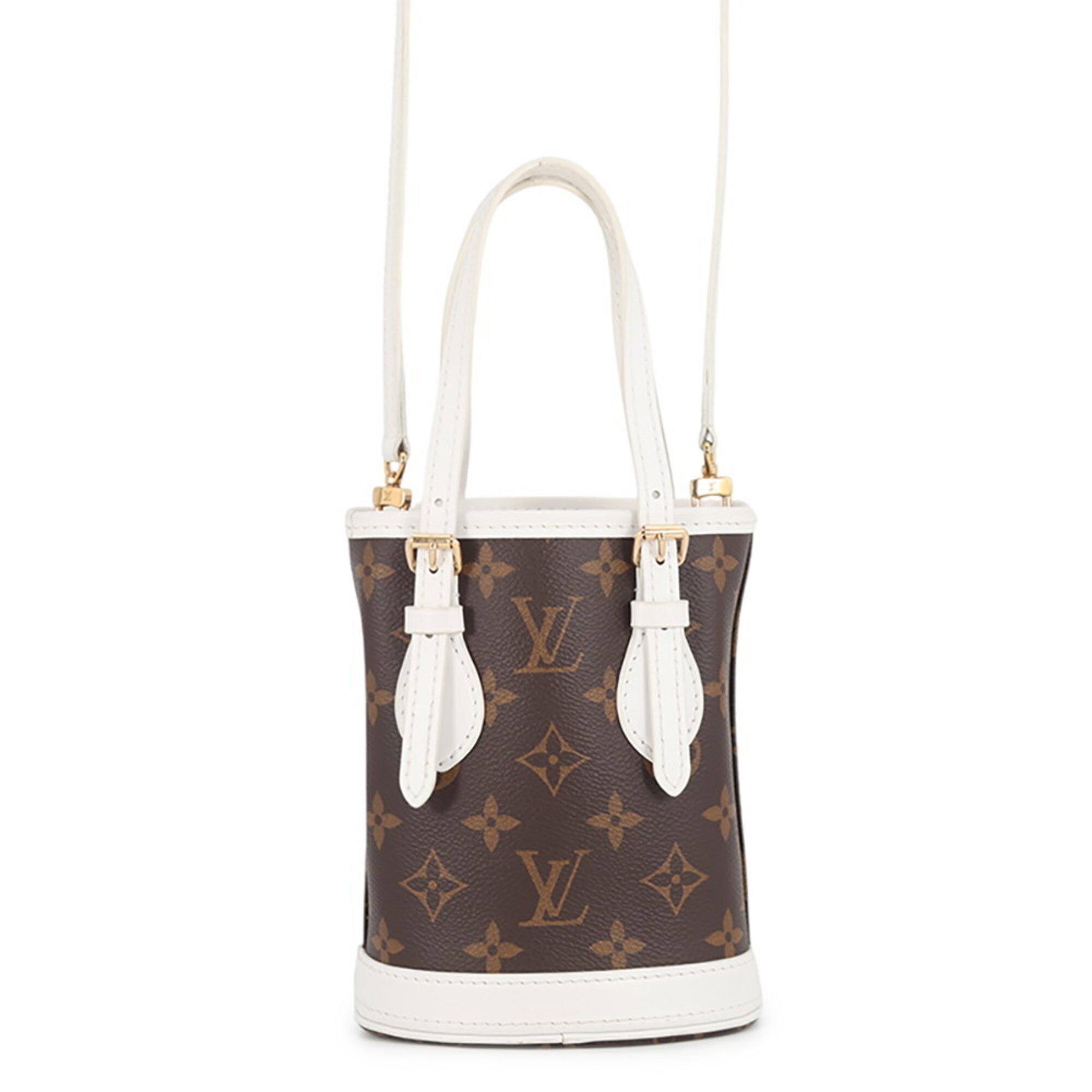 Louis Vuitton Monogram Blanc Brown Monogram Handbag Shoulder Bag (Pre-Owned)