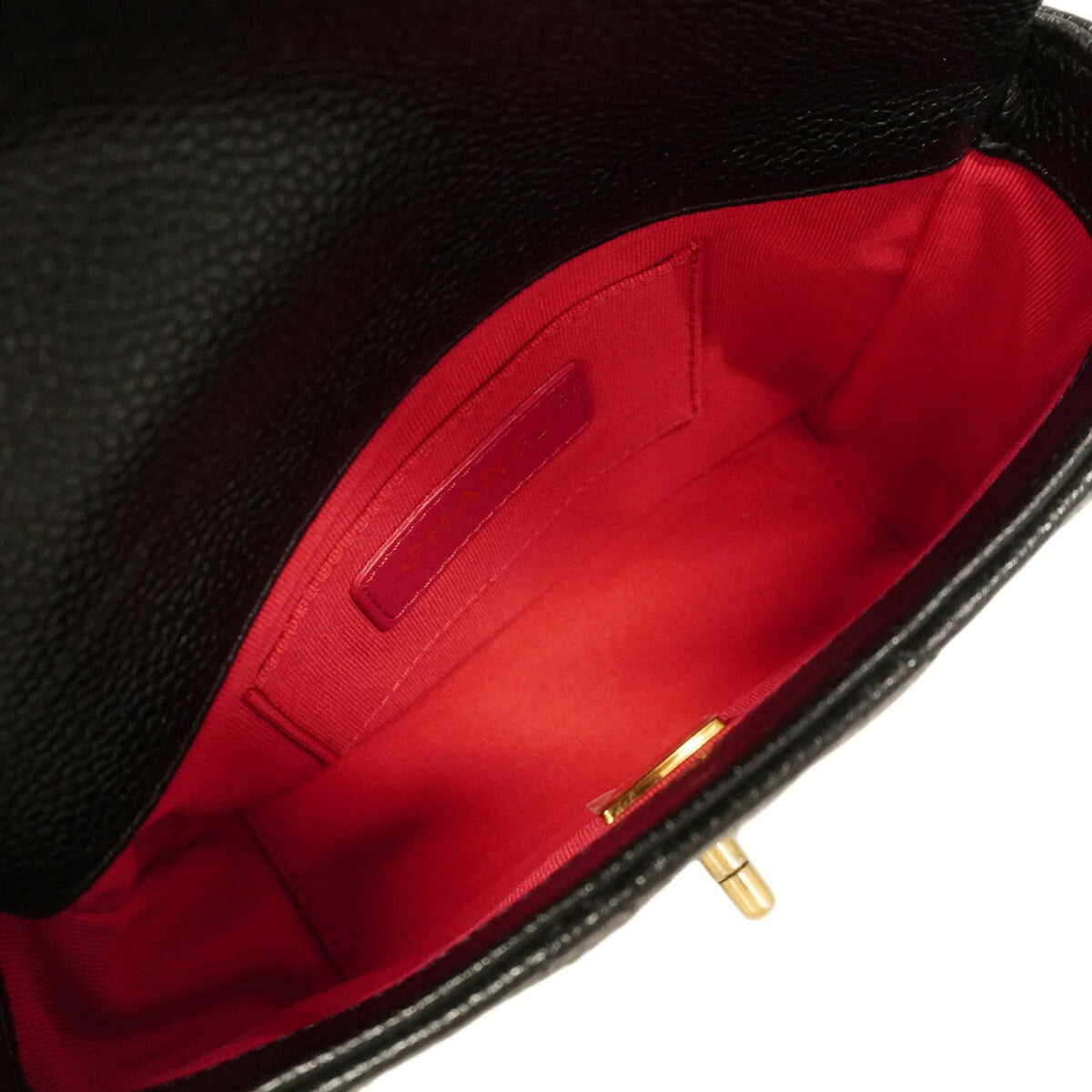 Chanel Black Grained Calfskin Shoulder Bag (Pre-Owned)