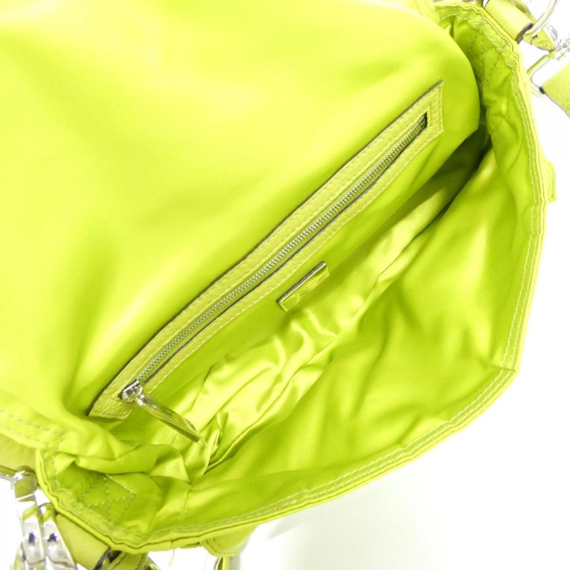 Fendi Green Nylon Shoulder Bag (Pre-Owned)