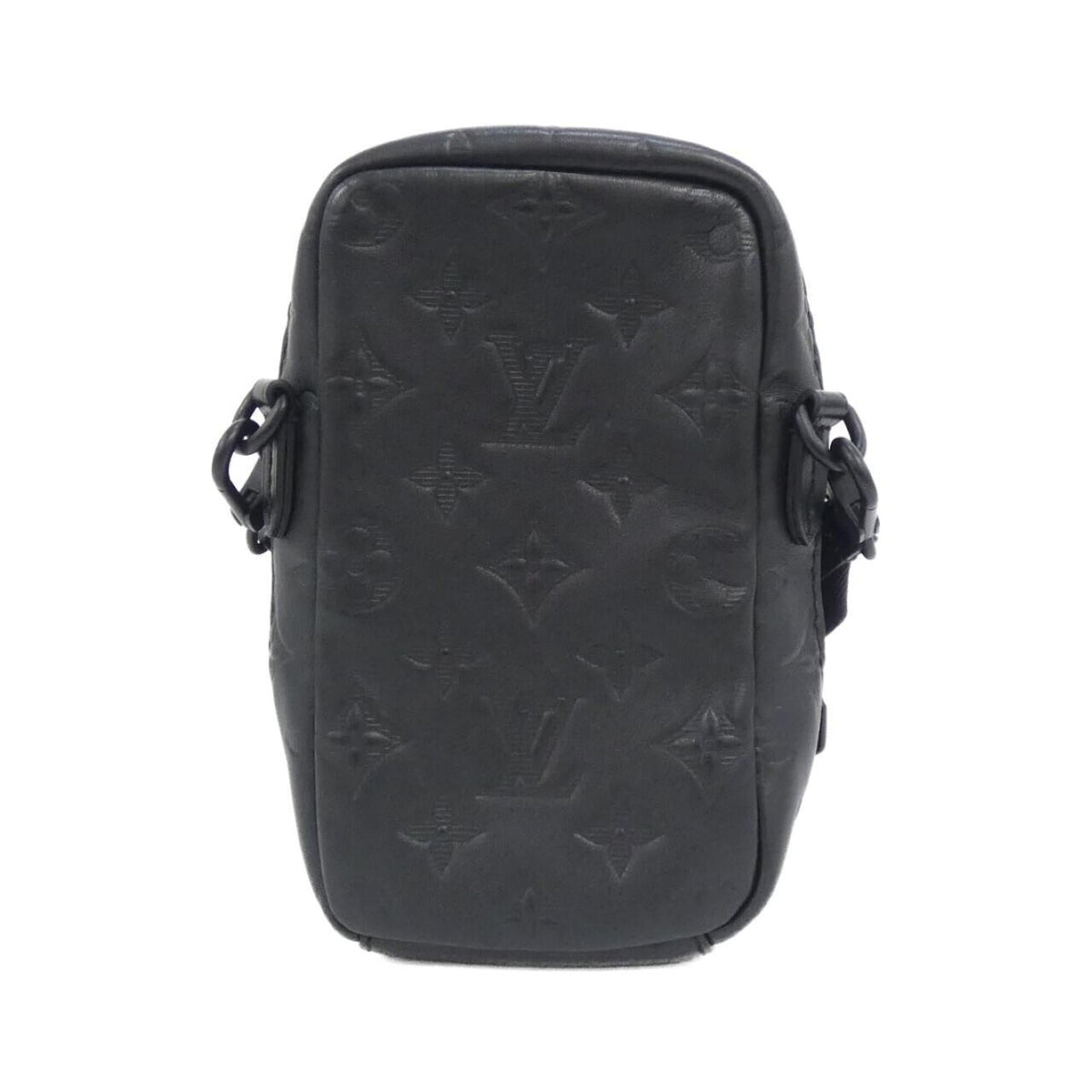 Louis Vuitton Monogram Shadow Black Leather Handbag Pouch Shoulder Bag (Pre-Owned)