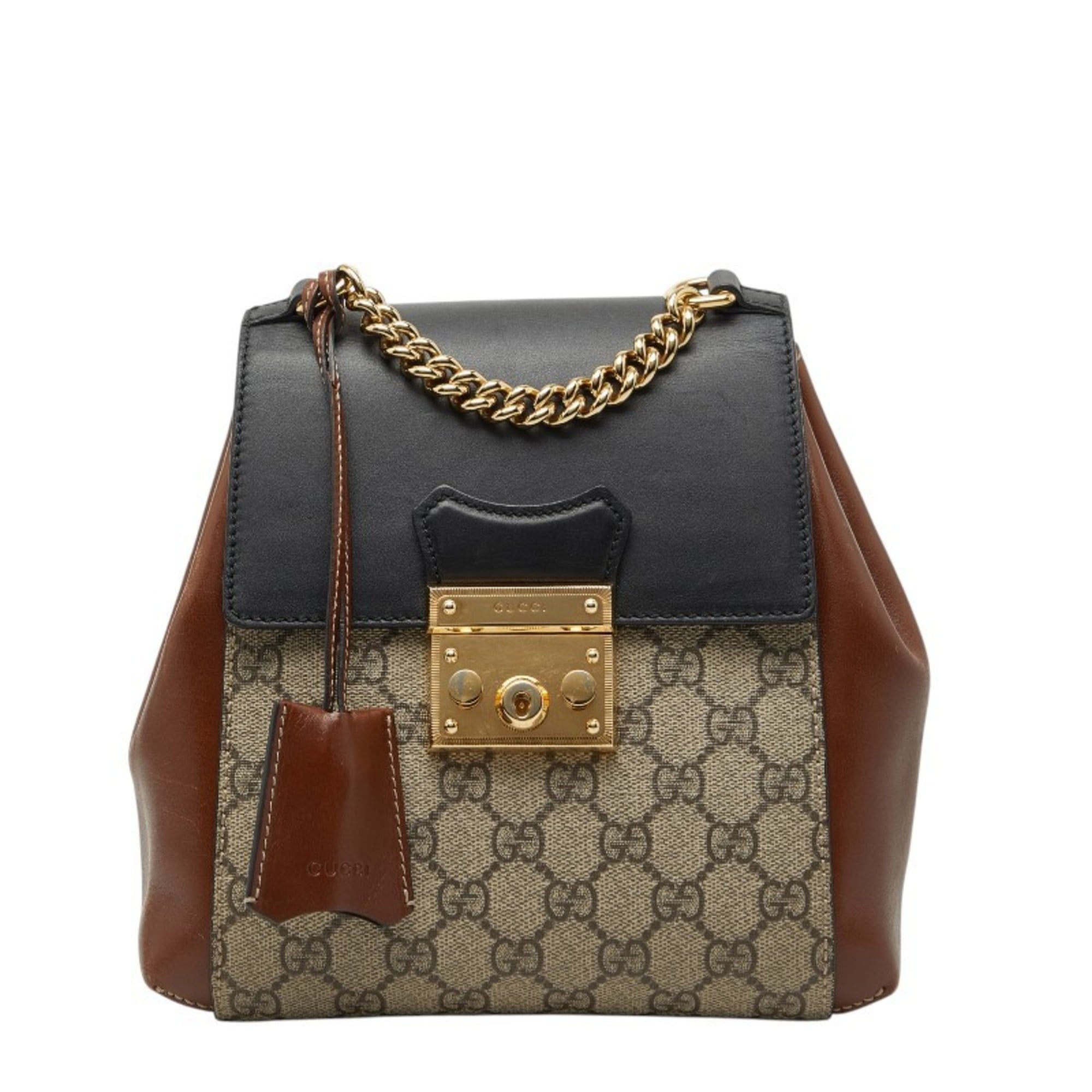 Gucci Beige Multi-Color Gg Supreme Pvc Leather Backpack (Pre-Owned)