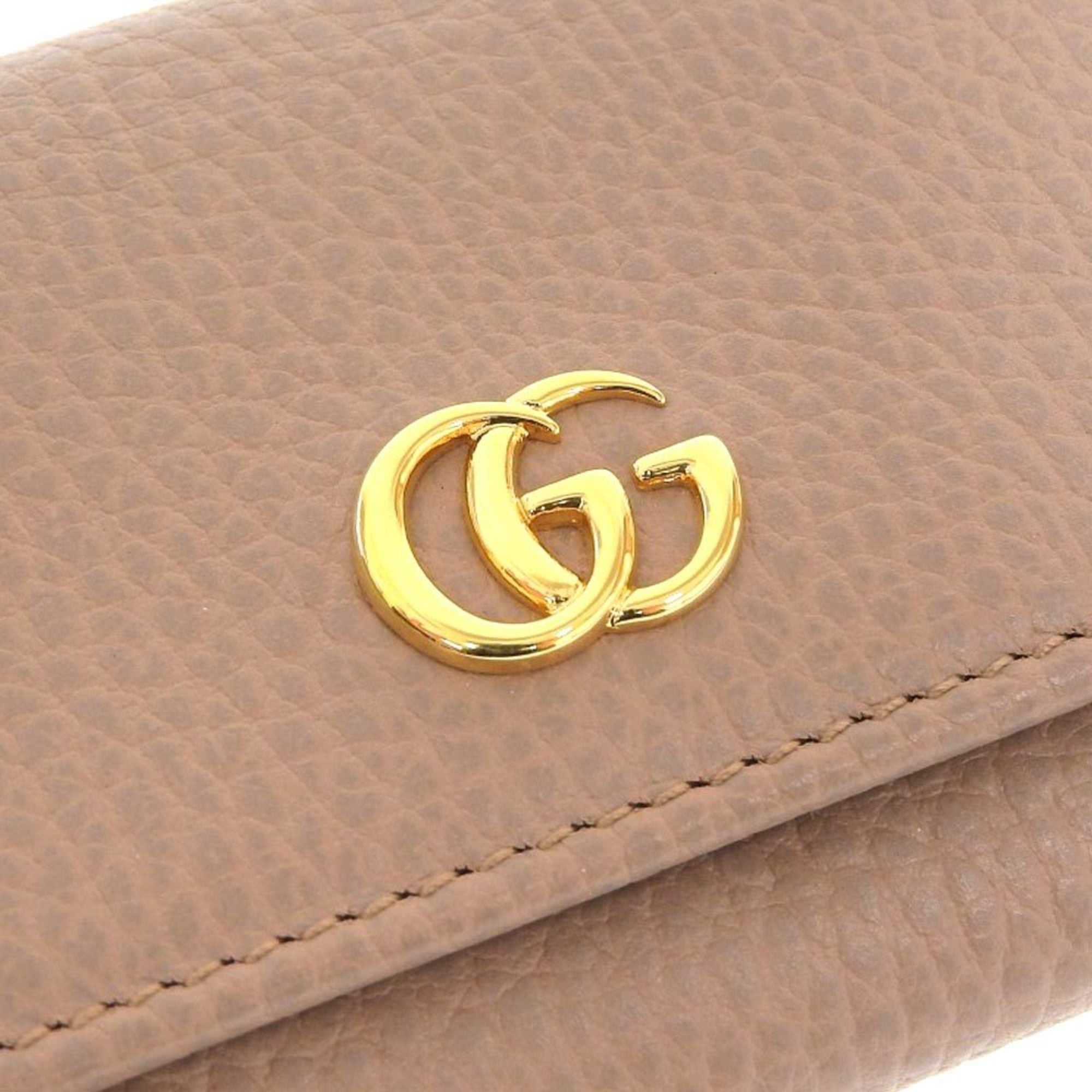 Gucci Beige Leather Coin Purse/Coin Case (Pre-Owned)