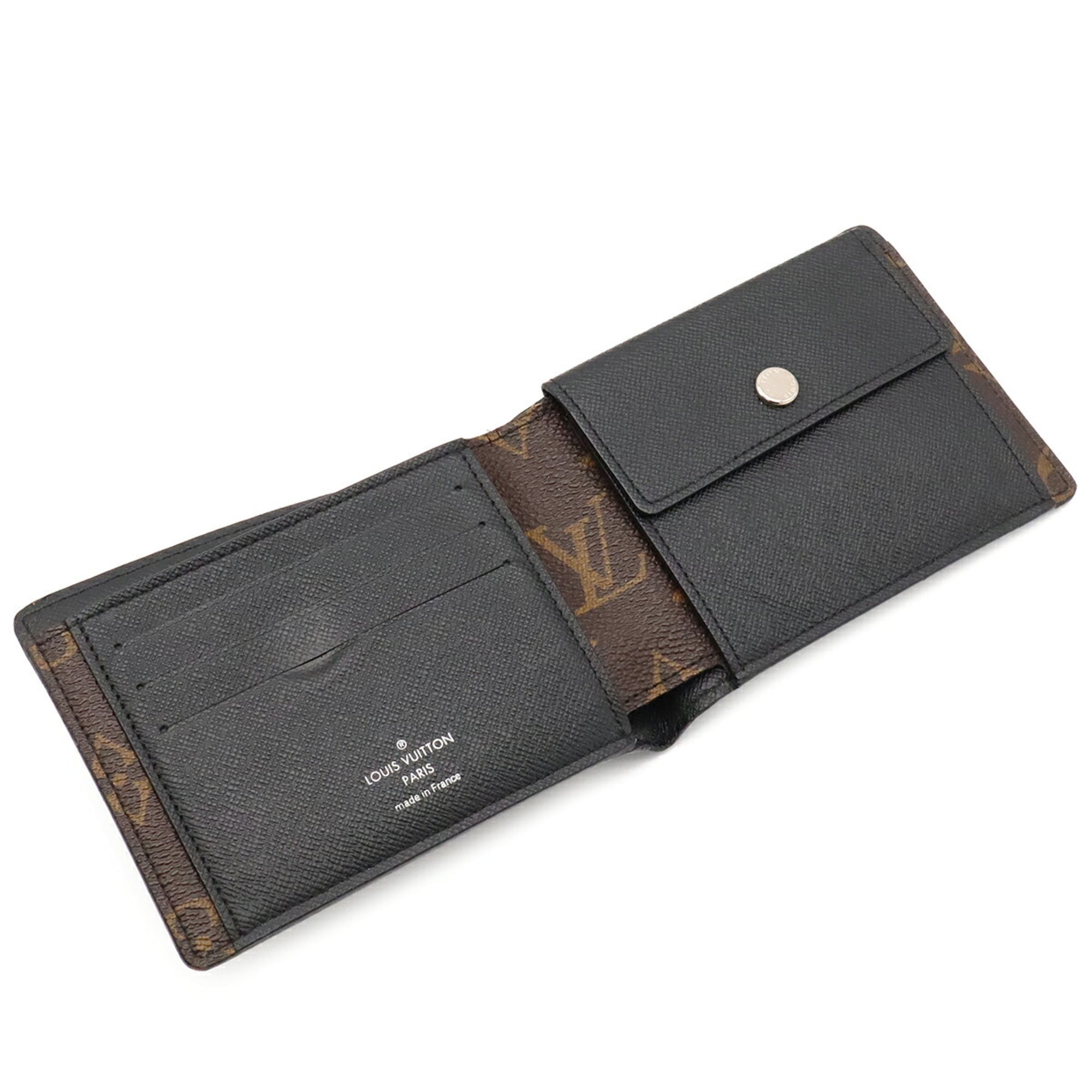 Louis Vuitton Black Brown Galle Monogram Canvas Wallet (Bi-Fold) (Pre-Owned)