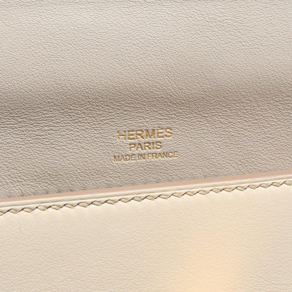 Hermes Beige Gray Togo Leather Handbag (Pre-Owned)