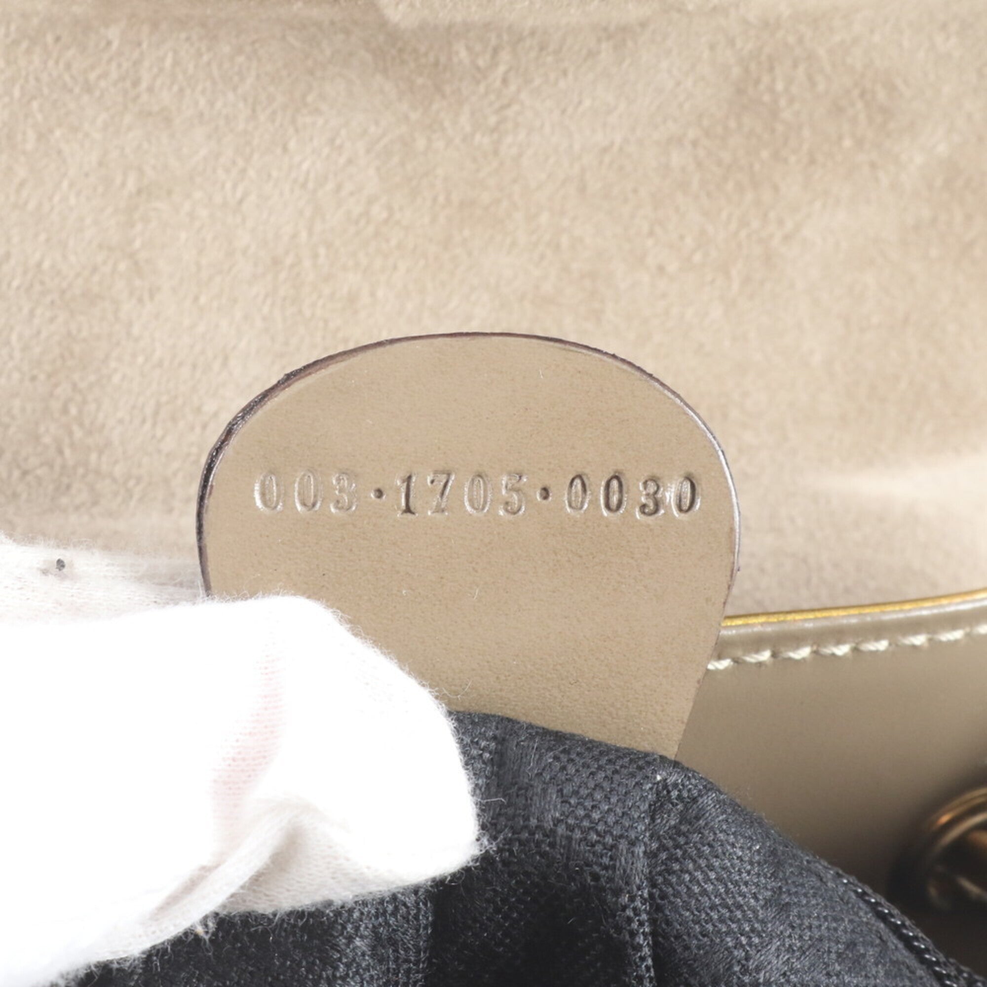 Gucci Gold Leather Backpack Handbag Shoulder Bag (Pre-Owned)