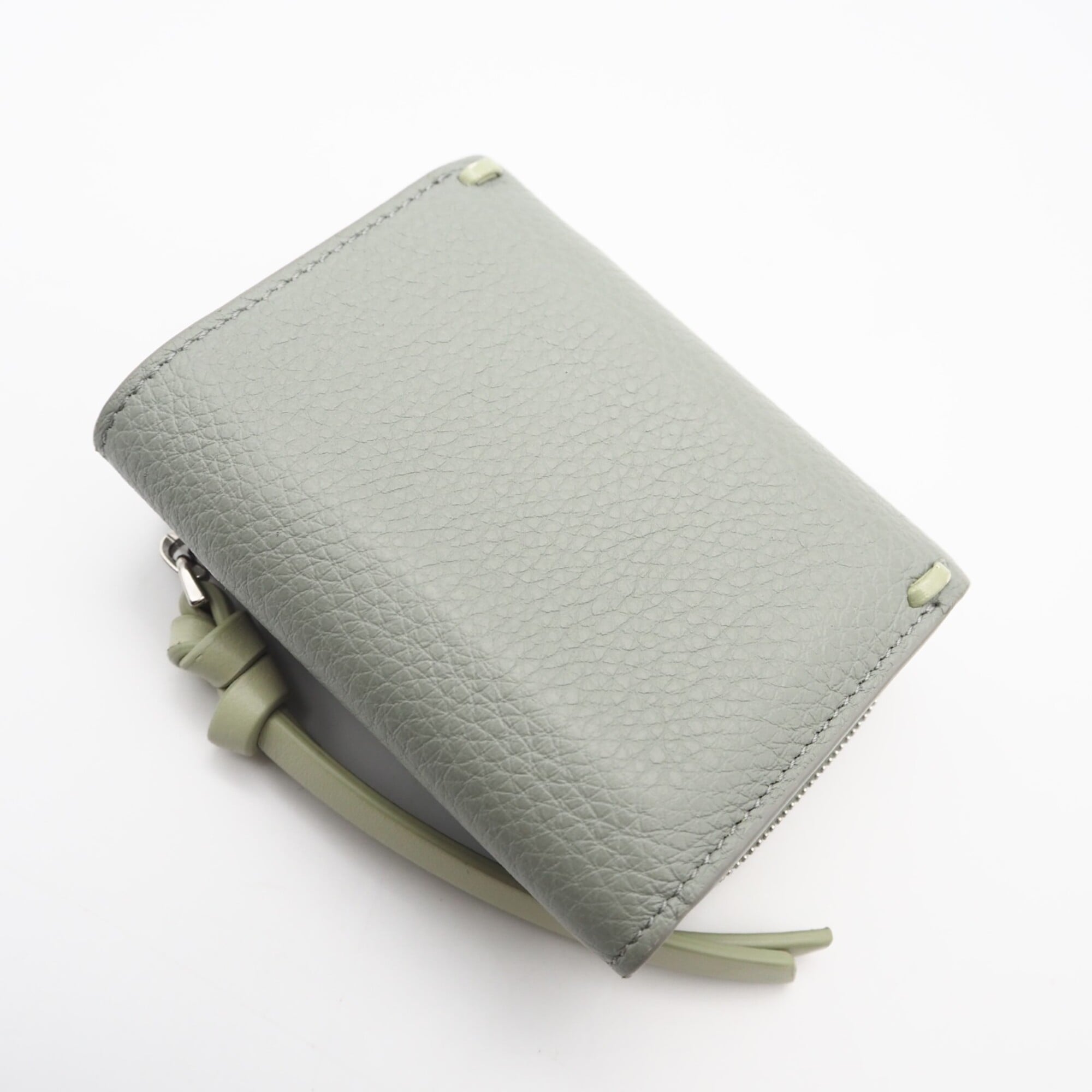 Fendi Green Leather Wallet (Tri-Fold) (Pre-Owned)