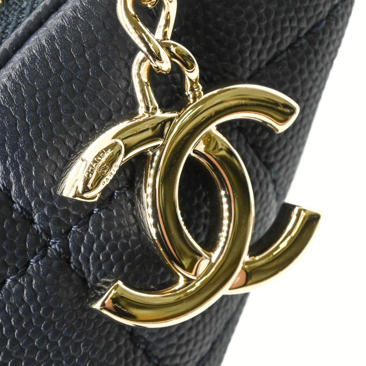 Chanel Navy Grained Calfskin Sling Bag (Pre-Owned)