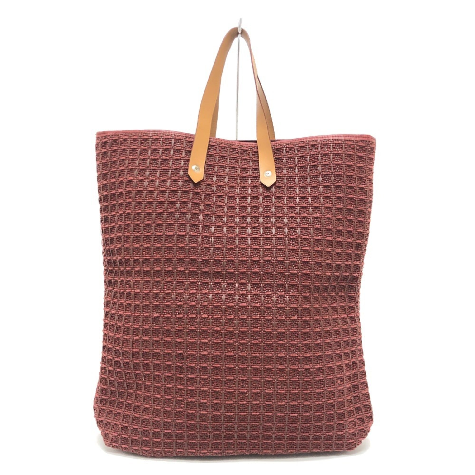 Hermes Ahmedabad Brown Canvas Handbag Tote Bag (Pre-Owned)