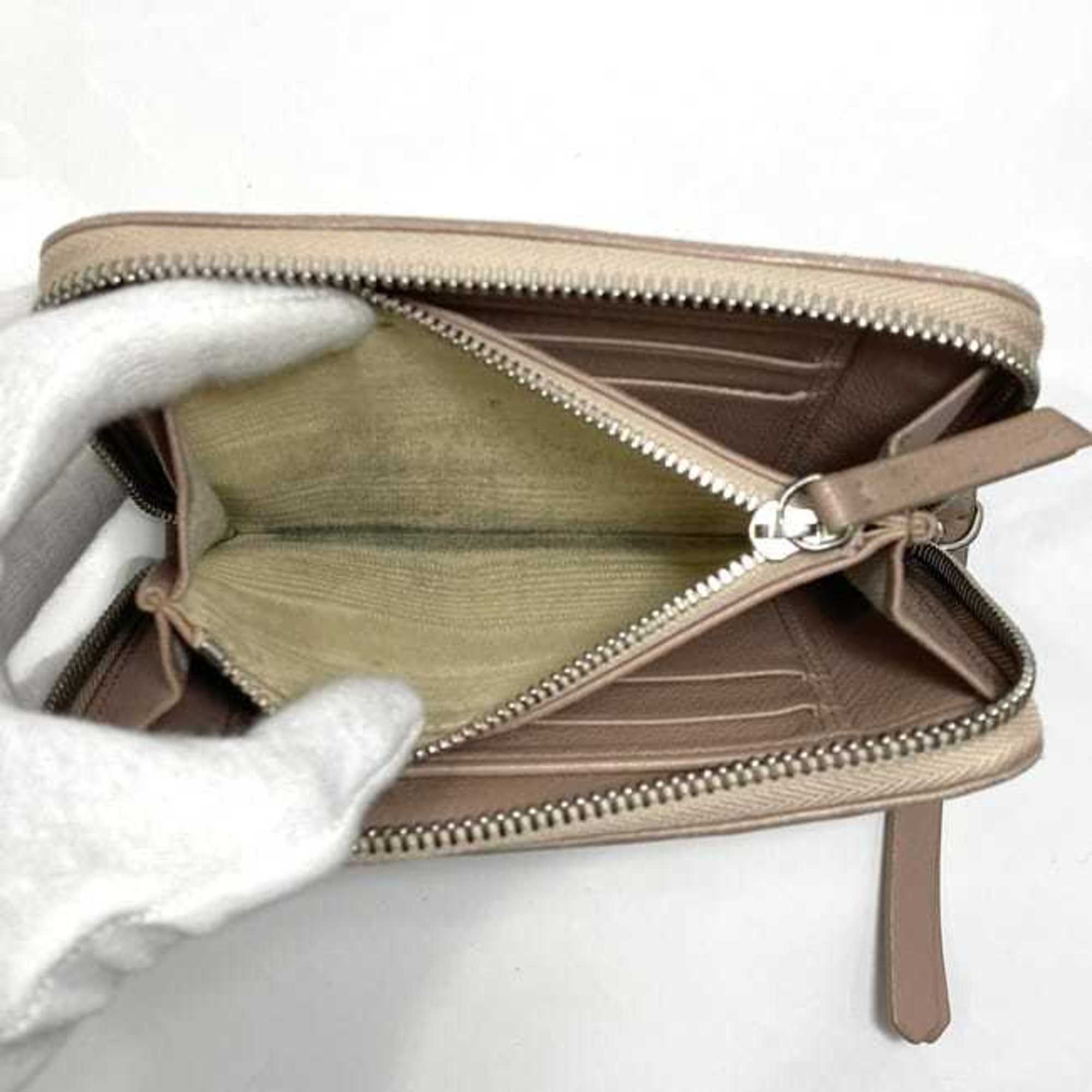 Jimmy Choo Pink Beige Leather Wallet (Bi-Fold) (Pre-Owned)