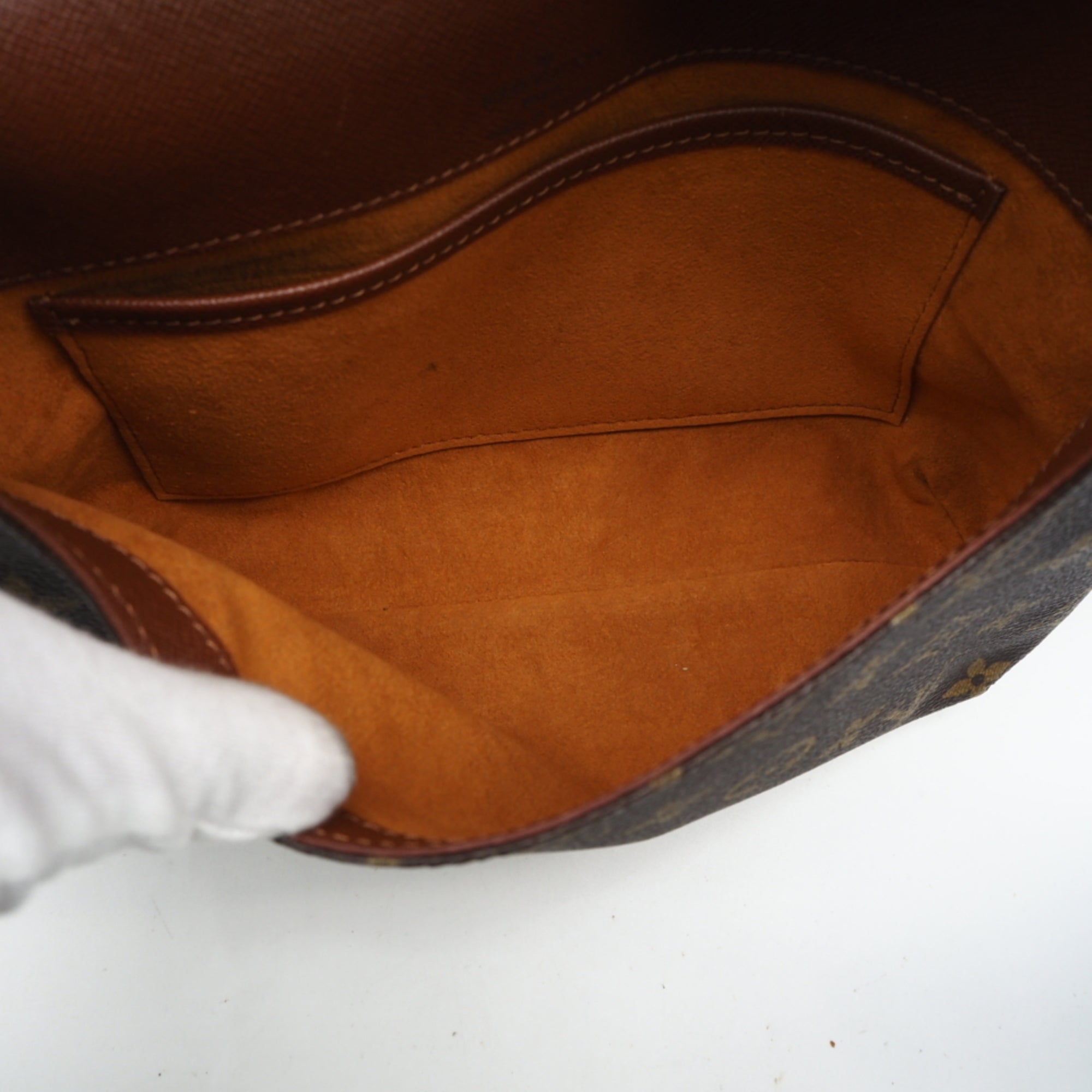Louis Vuitton Brown Coated Canvas Leather Shoulder Bag (Pre-Owned)