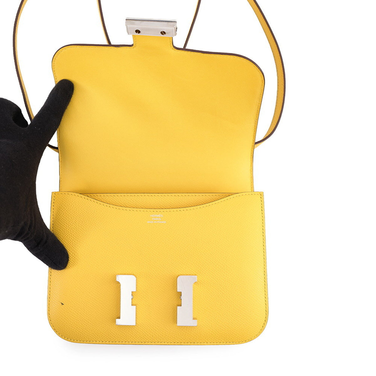 Hermes Yellow Epsom Leather Shoulder Bag (Pre-Owned)