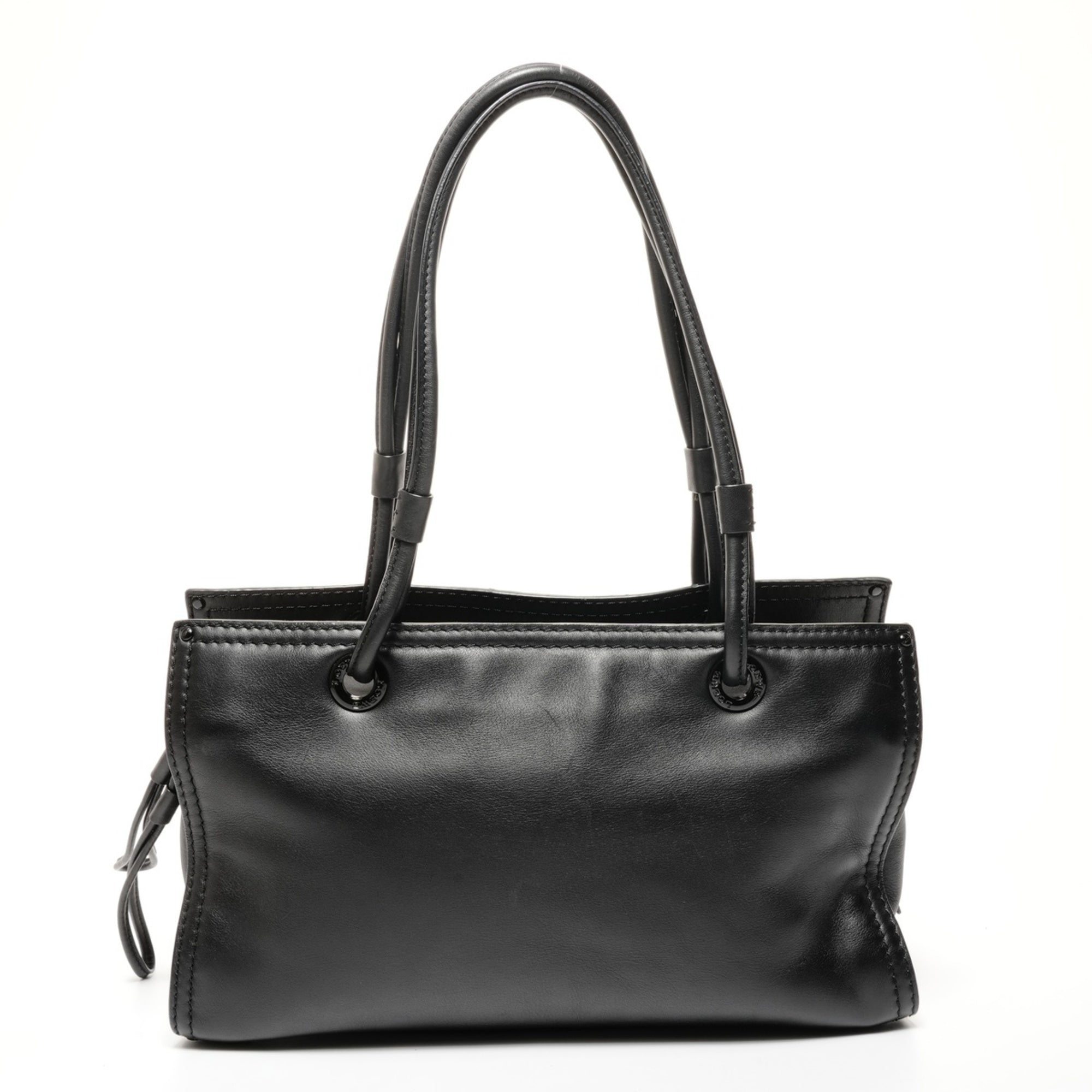 Loewe Black Leather Shoulder Bag Tote Bag (Pre-Owned)