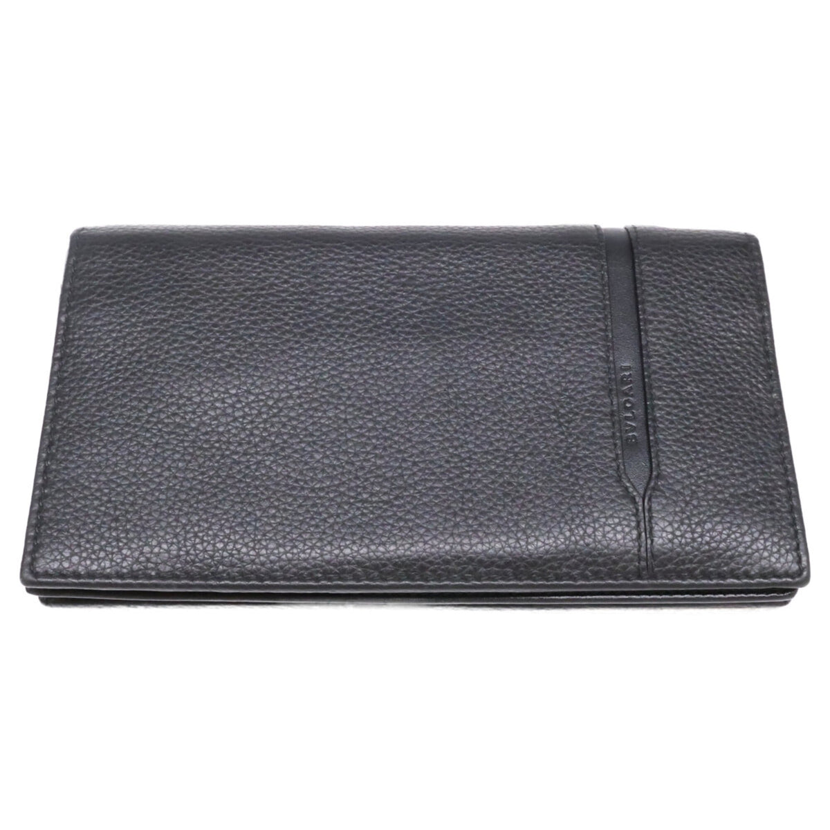 Bvlgari Black Leather Long Wallet (Bi-Fold) (Pre-Owned)