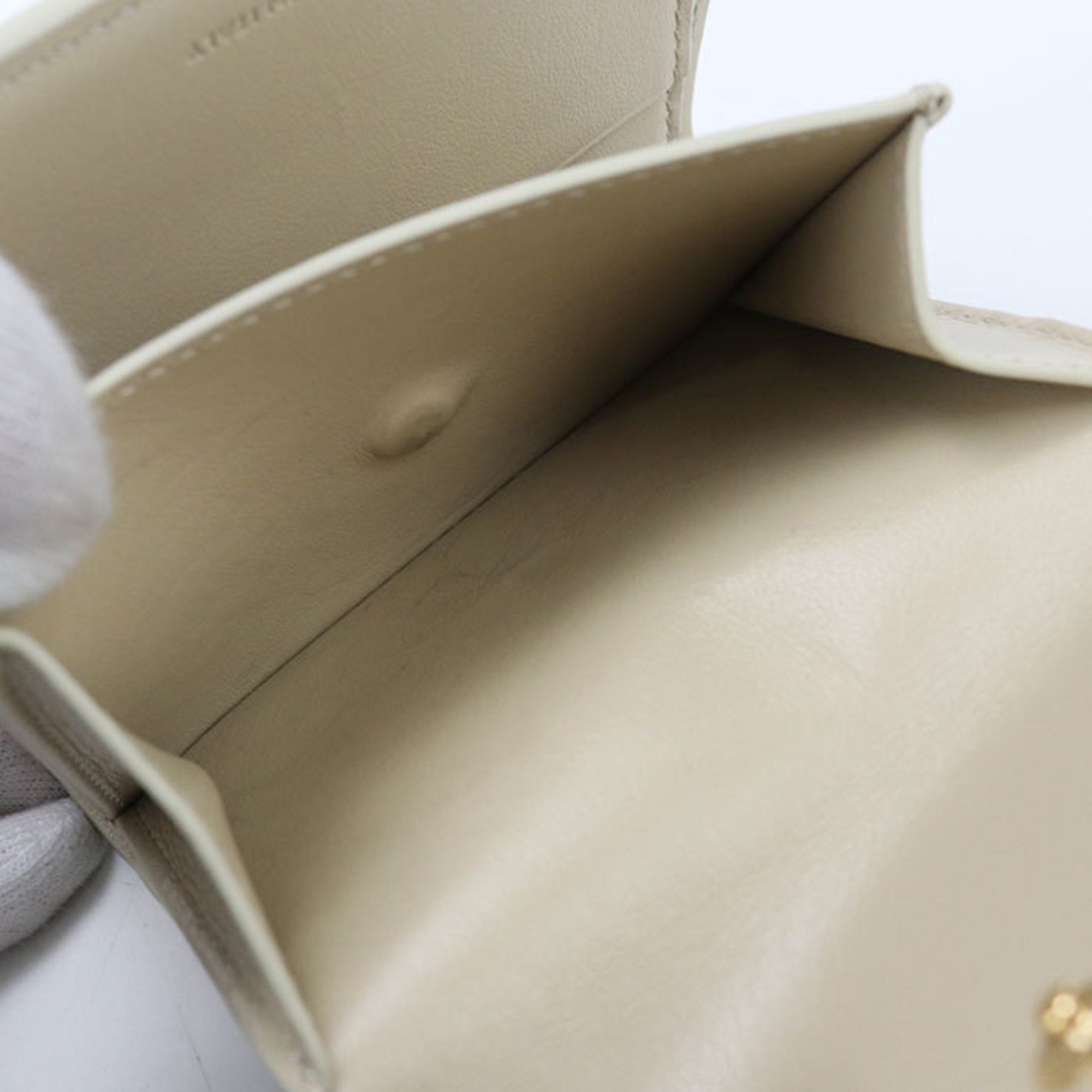 Celine Beige Leather Wallet (Tri-Fold) (Pre-Owned)